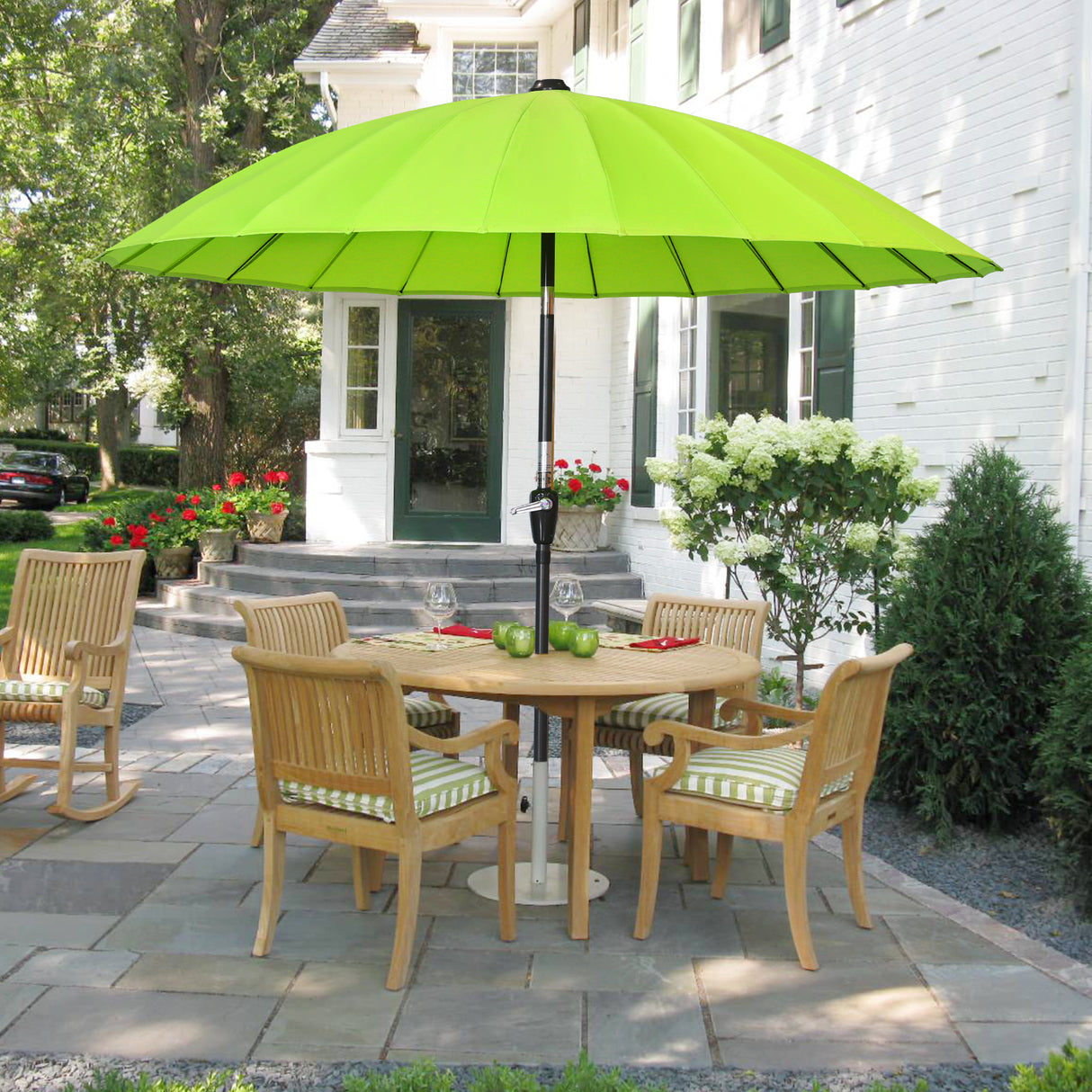 250cm Sonneschirm Sonnenschutz neigbar Rostfrei aus Aluminium, Stahl und Polyester