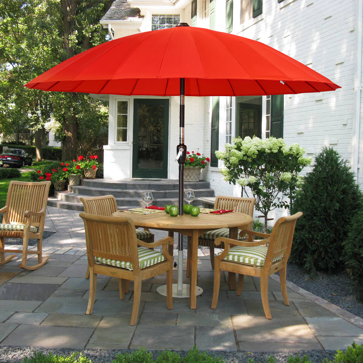 250cm Sonneschirm Sonnenschutz neigbar Rostfrei aus Aluminium, Stahl und Polyester