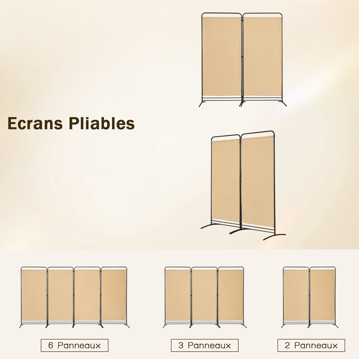 Angel Living Paravent 2 Teilig Klappbar Raumteiler für Büros, Balkon,Schlafzimmer,Außengarten, 162cm x 180cm