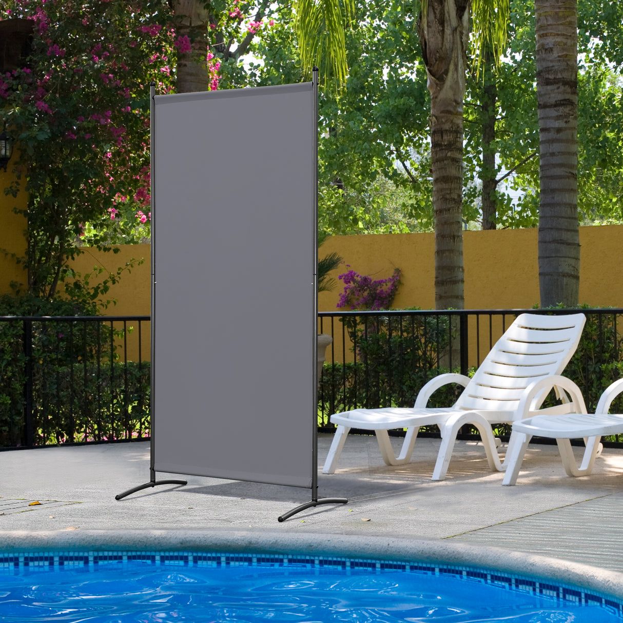 Paravent 80X180CM Raumteiler Sichtschutz aus Stahl und Polyester