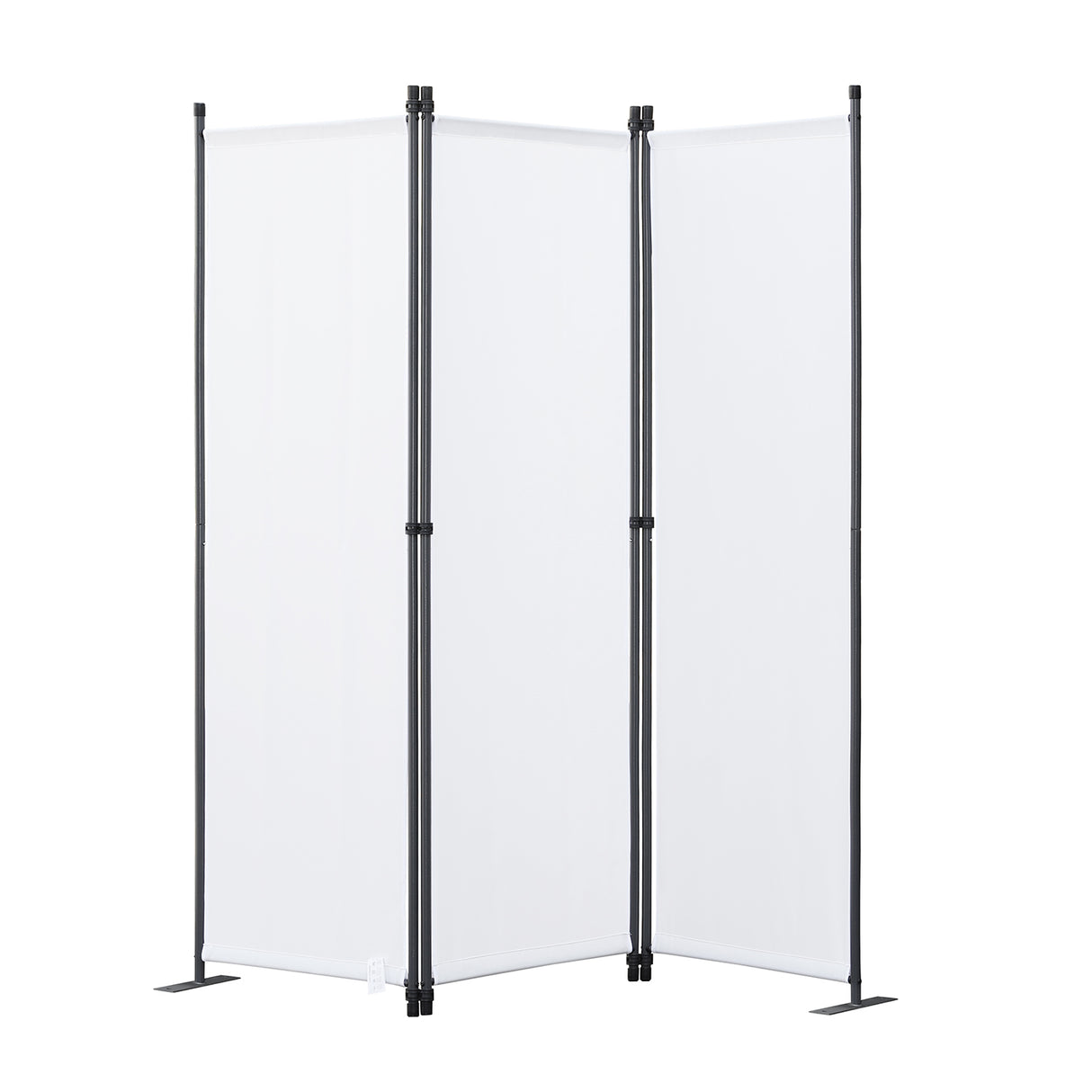 Angel Living Paravent 3tlg Sichtschutz,Faltbildschirm Raumteiler Sichtschutz aus Stahl und Polyester