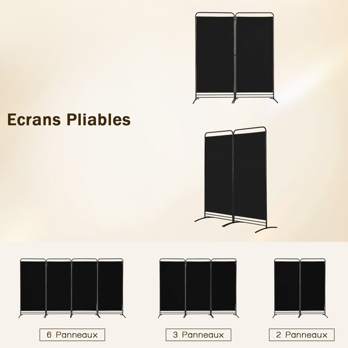 Angel Living Paravent 2 Teilig Klappbar Raumteiler für Büros, Balkon,Schlafzimmer,Außengarten, 162cm x 180cm