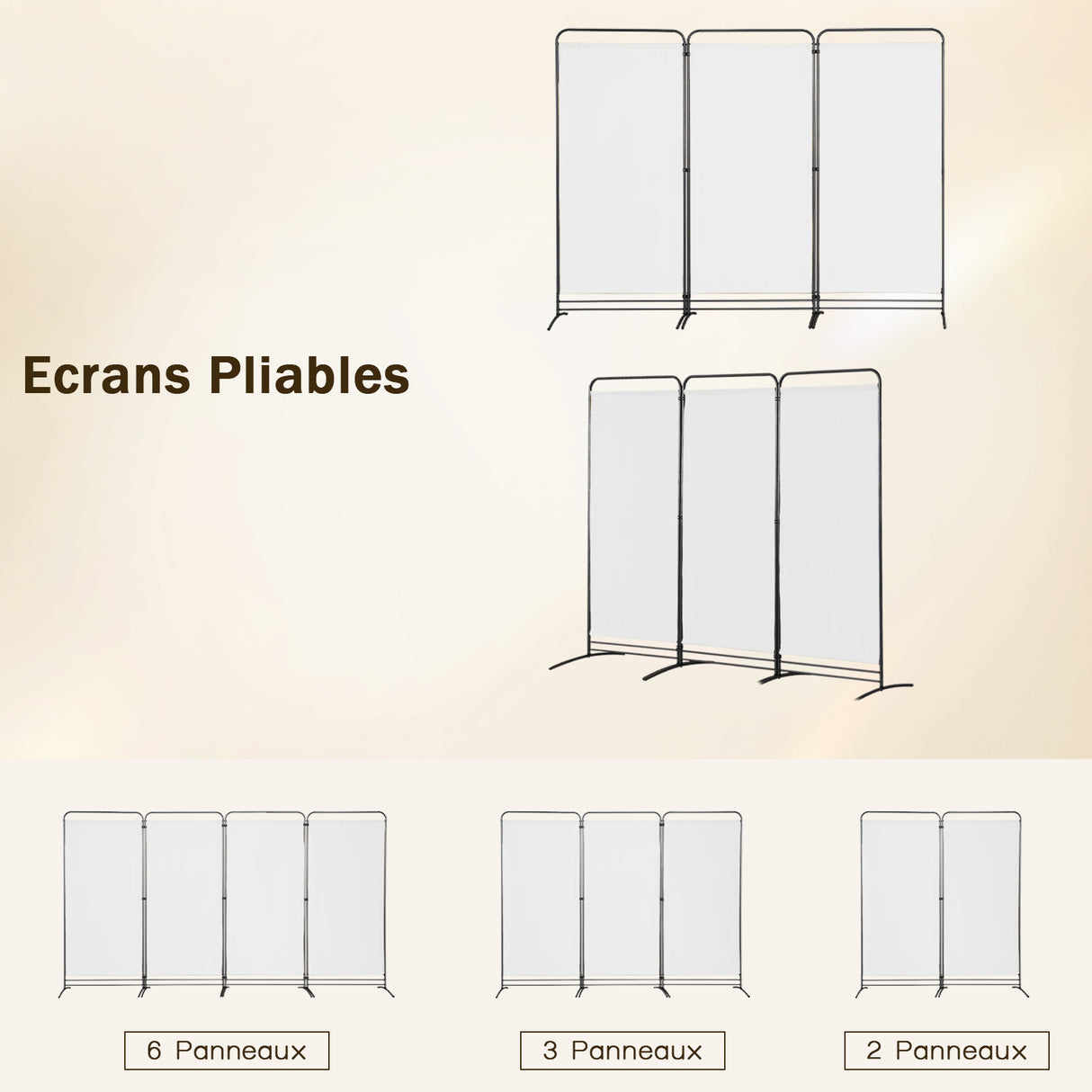Angel Living Paravent 4 Teilig Klappbar Raumteiler für Büros, Balkon,Schlafzimmer,Außengarten,243cm x 180cm