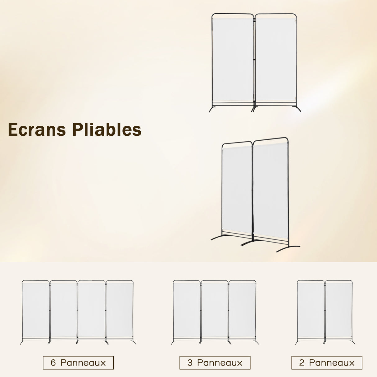 Angel Living Paravent 2 Teilig Klappbar Raumteiler für Büros, Balkon,Schlafzimmer,Außengarten, 162cm x 180cm