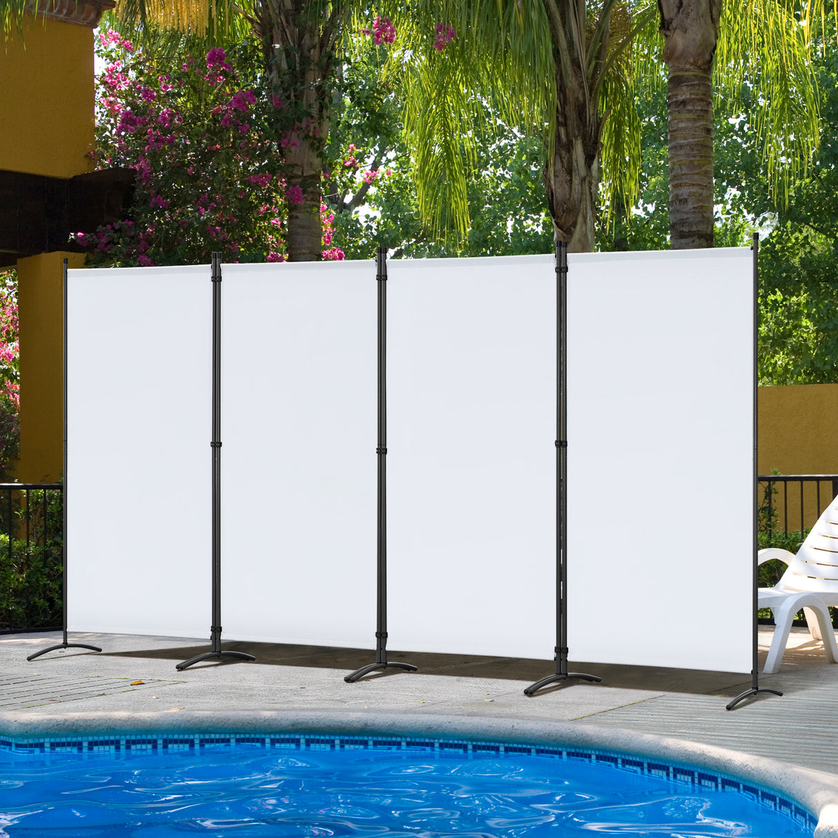 Angel Living Paravent Raumteiler Schutzwand Raumteiler für Büro Balkon Schlafzimmer Garten, 324 x 180 cm