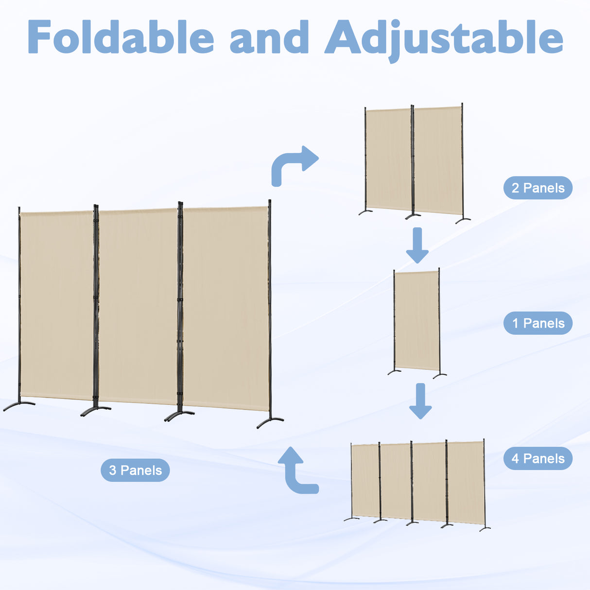 Paravent 4tlg 324X169CM Sichtschutz Balkonbespannung Balkonsichtschutz Paravent Raumteiler Trennwand