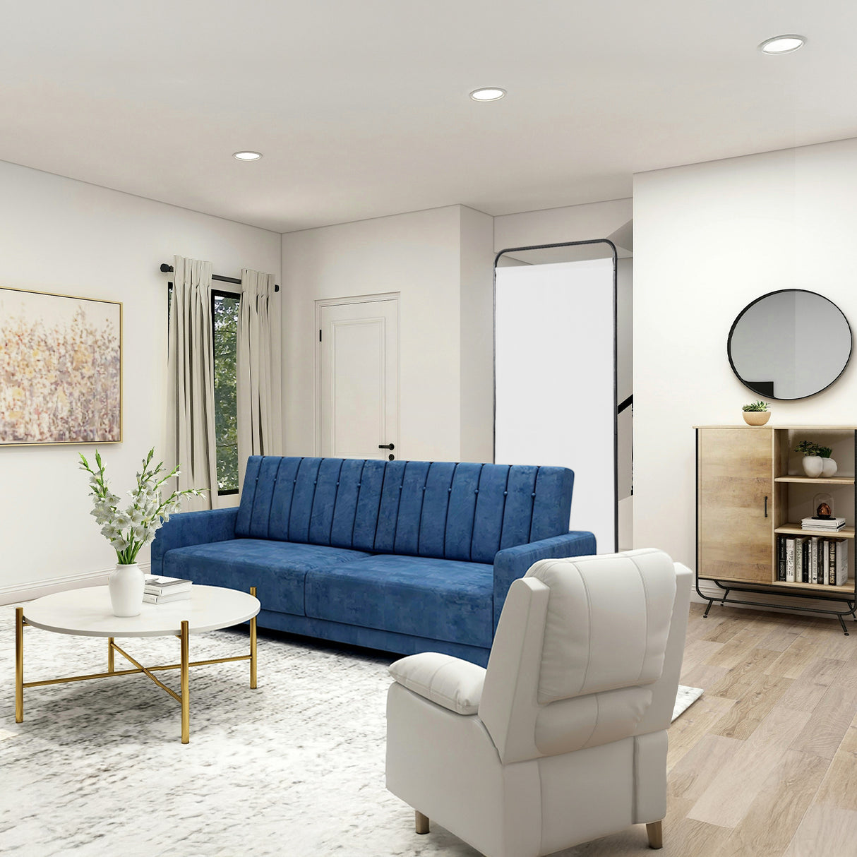 Angel Living 1-teiliger faltbarer Raum-Teiler, freistehender Privatsphäre-Schirm für Büros, Balkon, Schlafzimmer, Garten im Freien, 81cm x 180cm