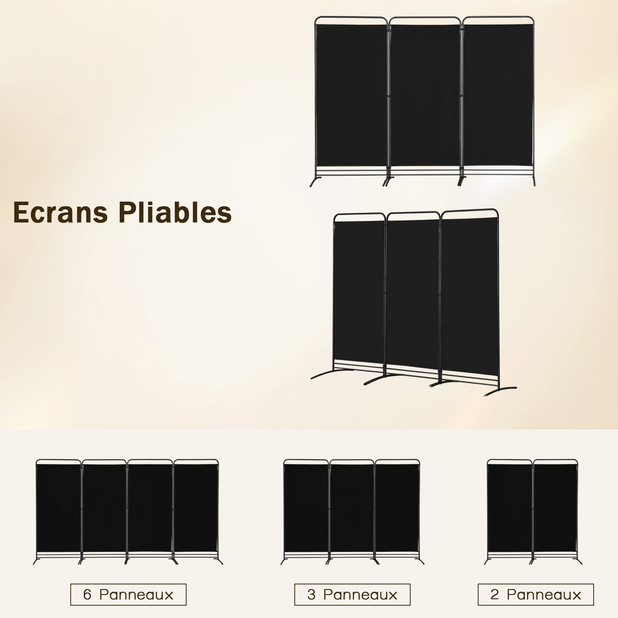 Angel Living Paravent 4 Teilig Klappbar Raumteiler für Büros, Balkon,Schlafzimmer,Außengarten,243cm x 180cm