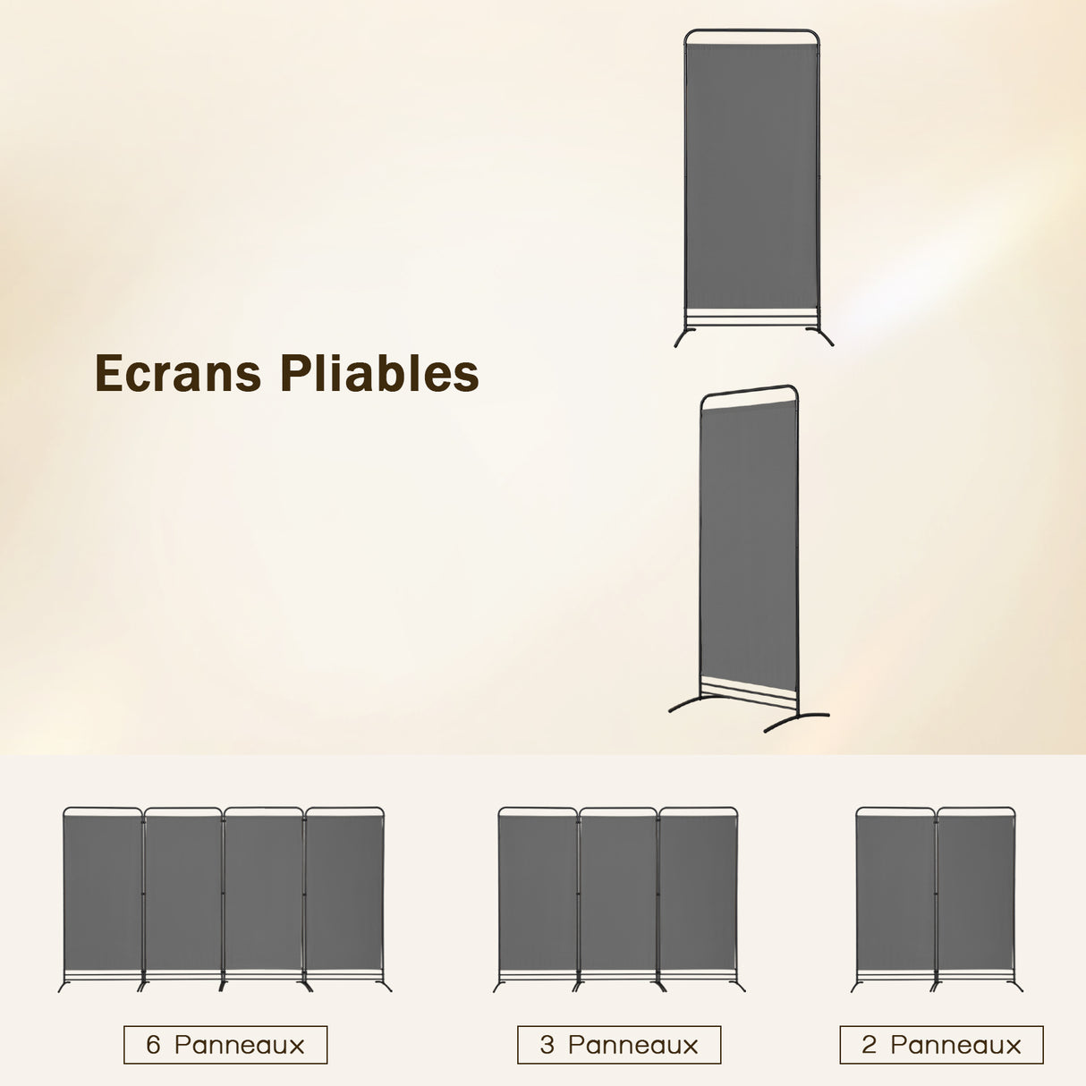 Angel Living 1-teiliger faltbarer Raum-Teiler, freistehender Privatsphäre-Schirm für Büros, Balkon, Schlafzimmer, Garten im Freien, 81cm x 180cm