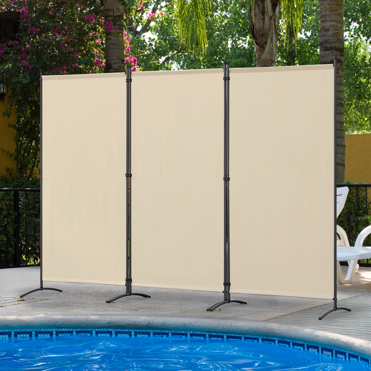 Angel Living Paravent Sichtschutz Balkonbespannung Balkonsichtschutz Paravent Raumteiler Trennwand 243x180cm