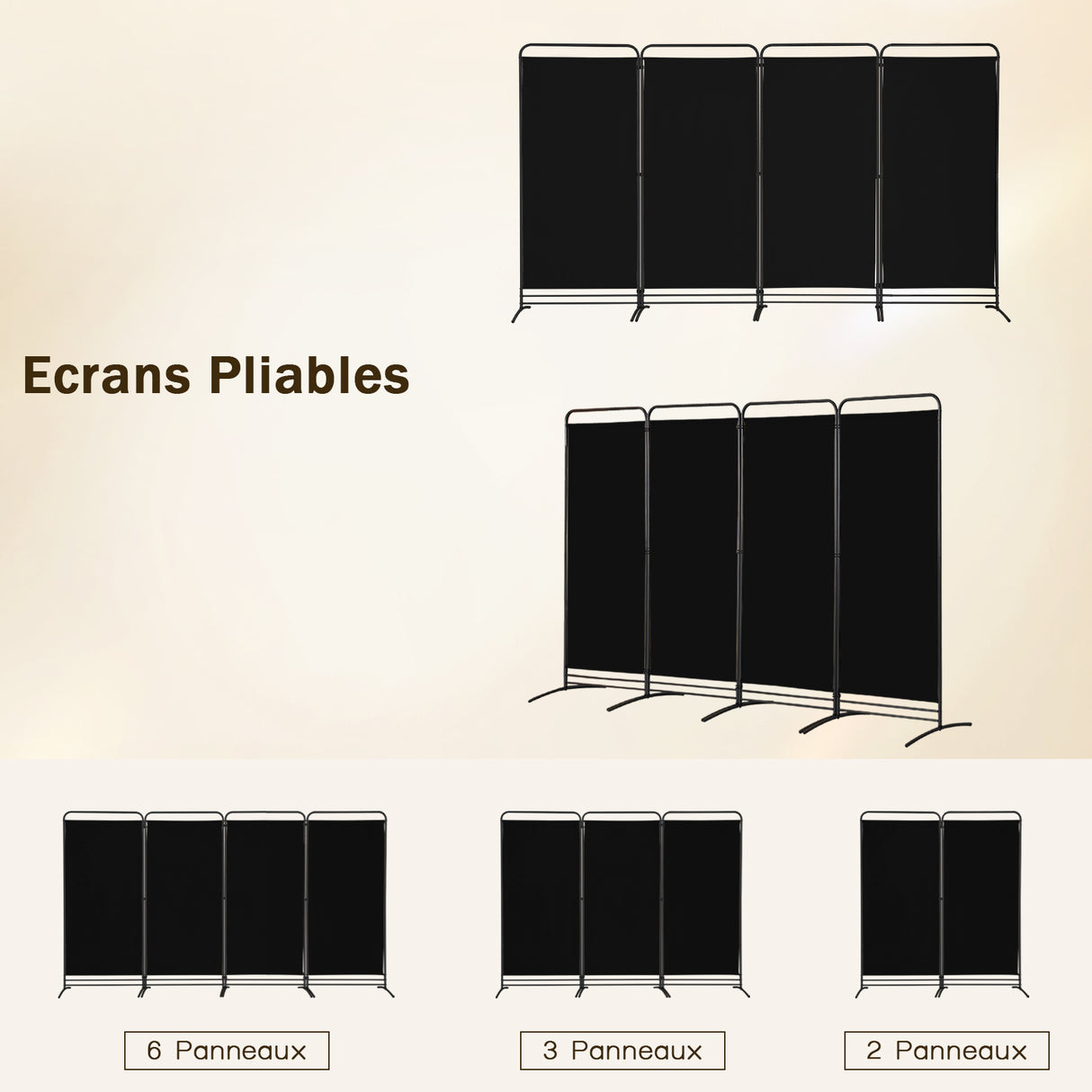 Angel Living Paravent 4 Teilig Klappbar Raumteiler für Büros, Balkon,Schlafzimmer,Außengarten, 324cm x 180cm