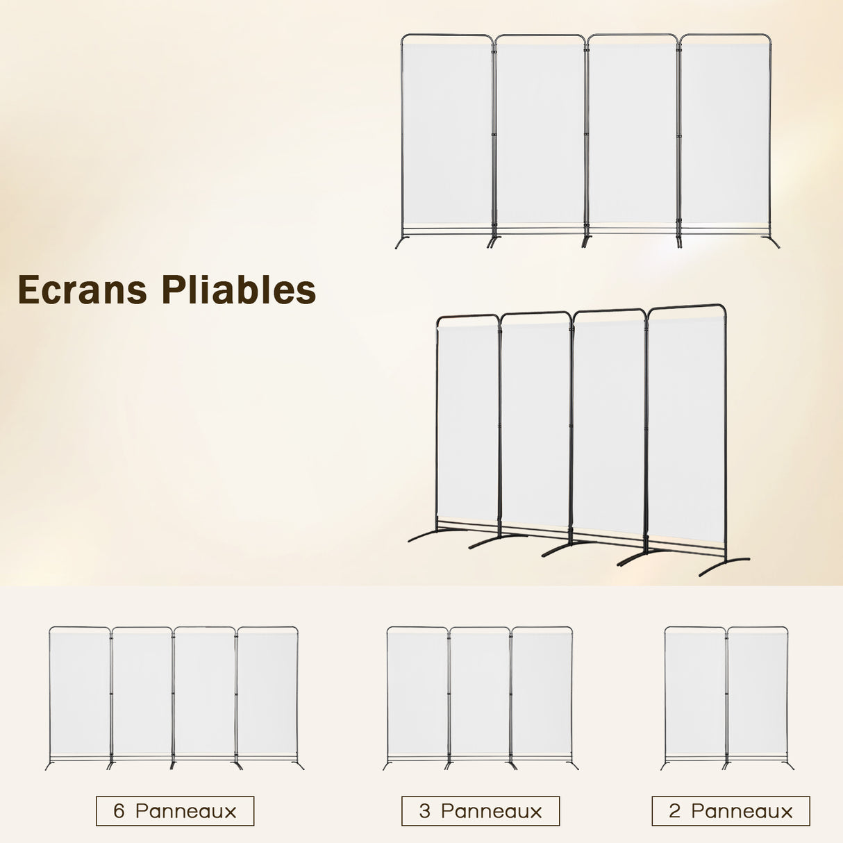 Angel Living Paravent 4 Teilig Klappbar Raumteiler für Büros, Balkon,Schlafzimmer,Außengarten, 324cm x 180cm