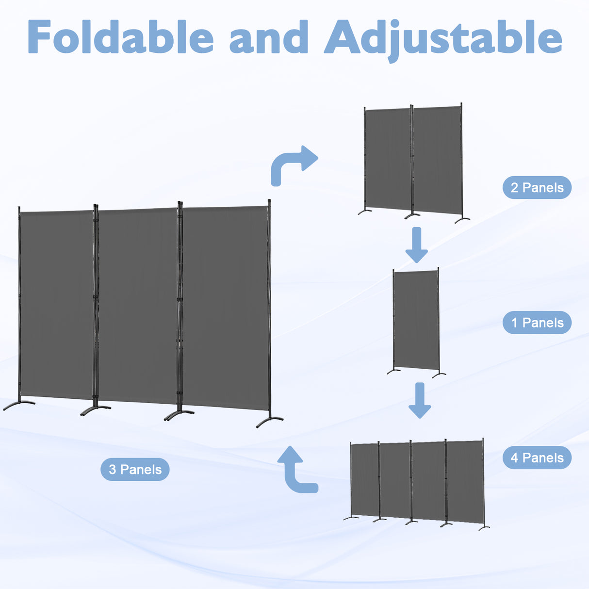 Paravent 4tlg 324X169CM Sichtschutz Balkonbespannung Balkonsichtschutz Paravent Raumteiler Trennwand