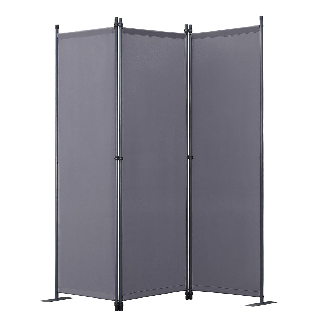 Angel Living Paravent 3tlg Sichtschutz,Faltbildschirm Raumteiler Sichtschutz aus Stahl und Polyester