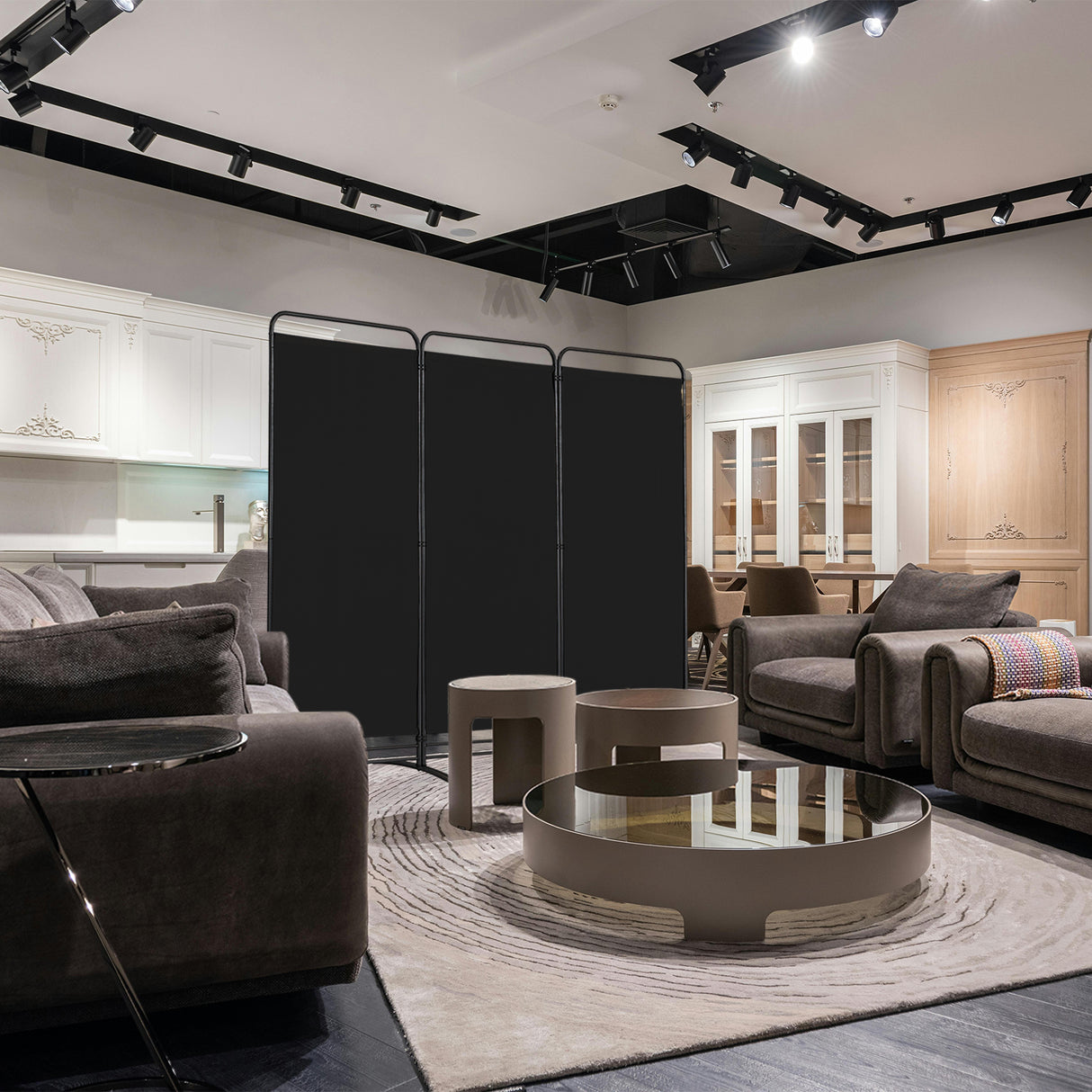 Angel Living Paravent 4 Teilig Klappbar Raumteiler für Büros, Balkon,Schlafzimmer,Außengarten,243cm x 180cm