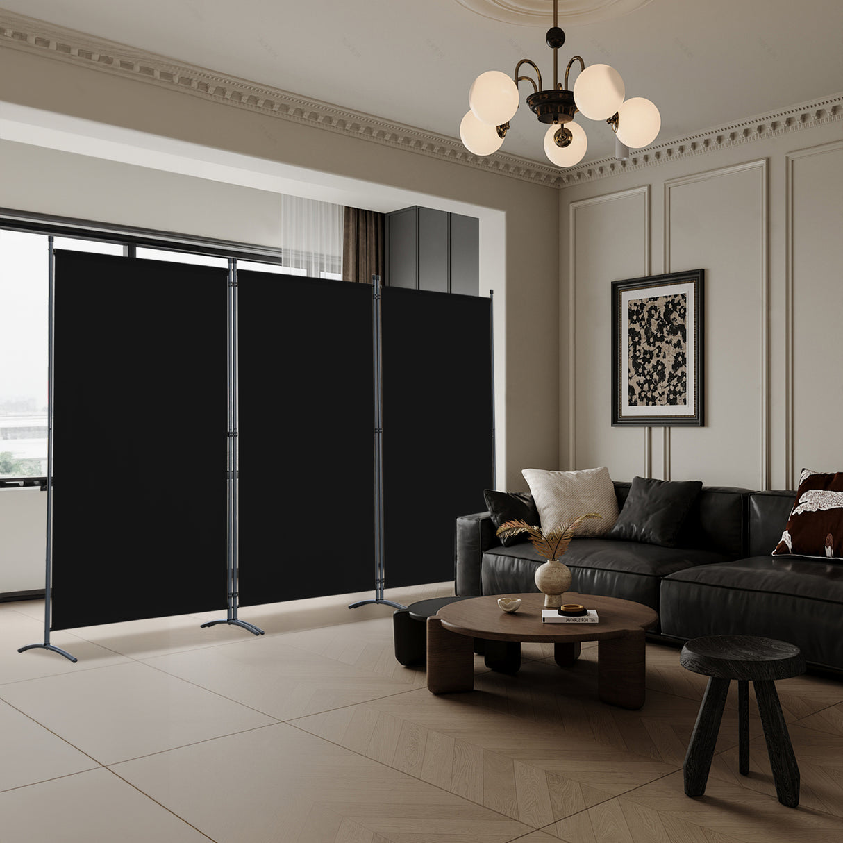 Paravent Raumteiler Outdoor Sichtschutz 243 x 169 cm, 3 Paneele