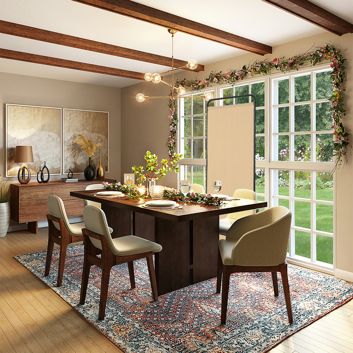 Angel Living 1-teiliger faltbarer Raum-Teiler, freistehender Privatsphäre-Schirm für Büros, Balkon, Schlafzimmer, Garten im Freien, 81cm x 180cm