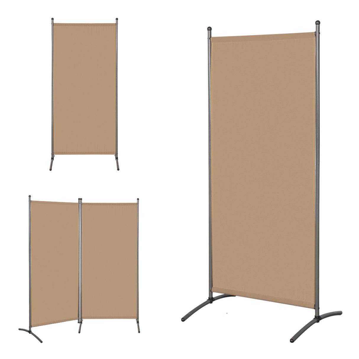 Paravent 80X180CM Raumteiler Sichtschutz aus Stahl und Polyester
