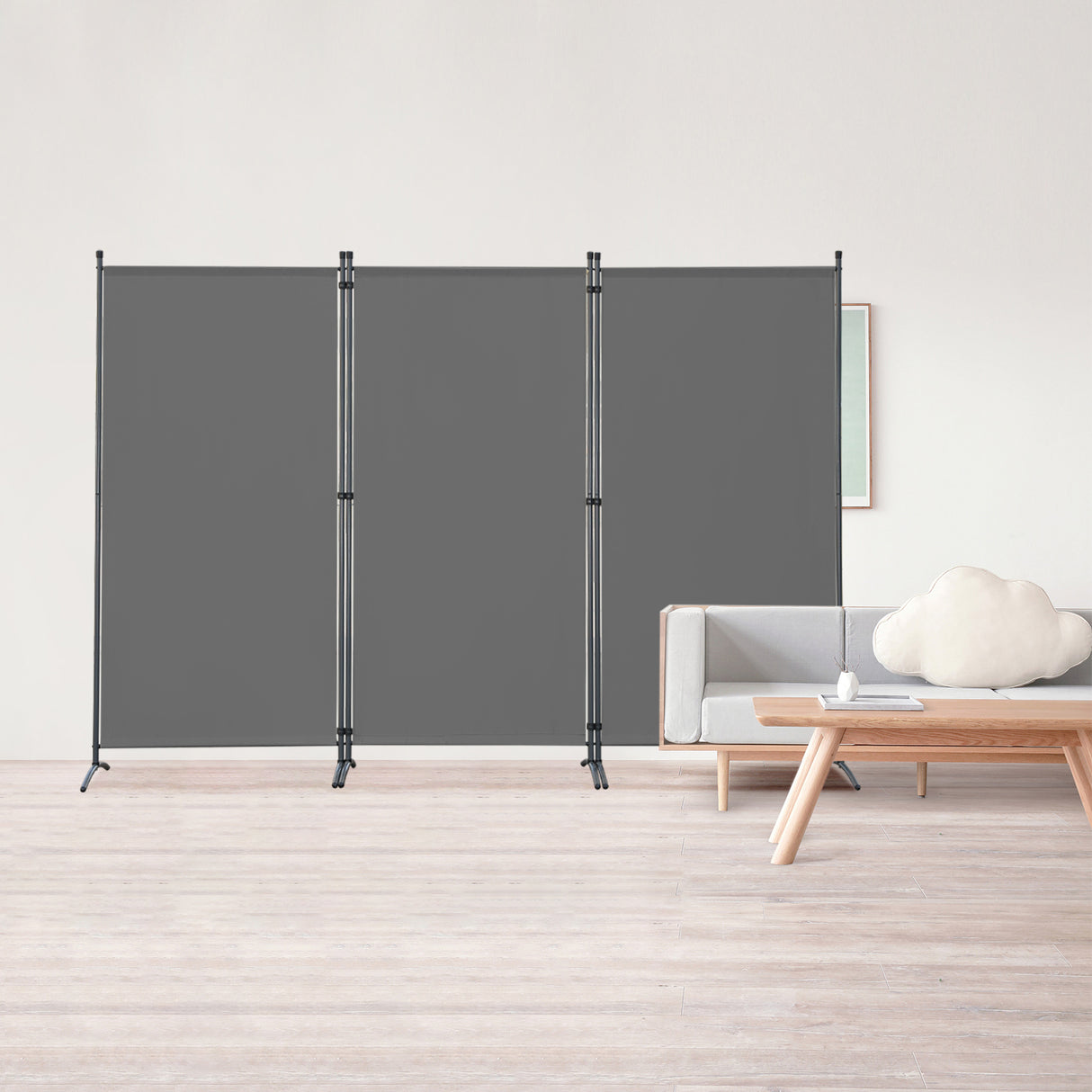 Paravent Raumteiler Outdoor Sichtschutz 243 x 169 cm, 3 Paneele