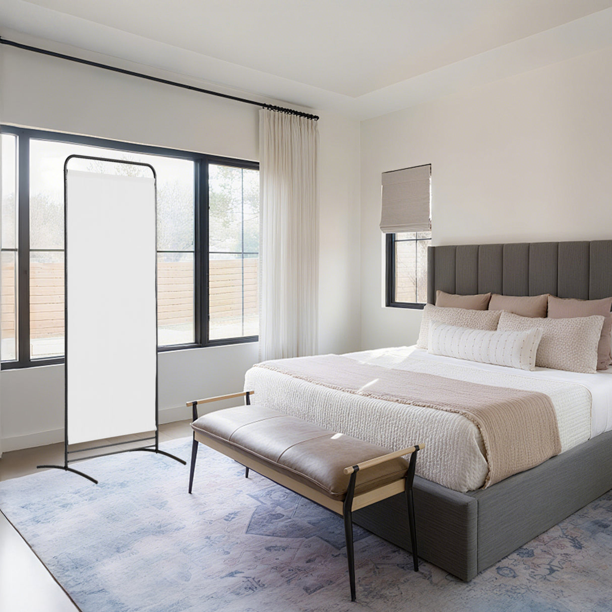 Angel Living 1-teiliger faltbarer Raum-Teiler, freistehender Privatsphäre-Schirm für Büros, Balkon, Schlafzimmer, Garten im Freien, 81cm x 180cm