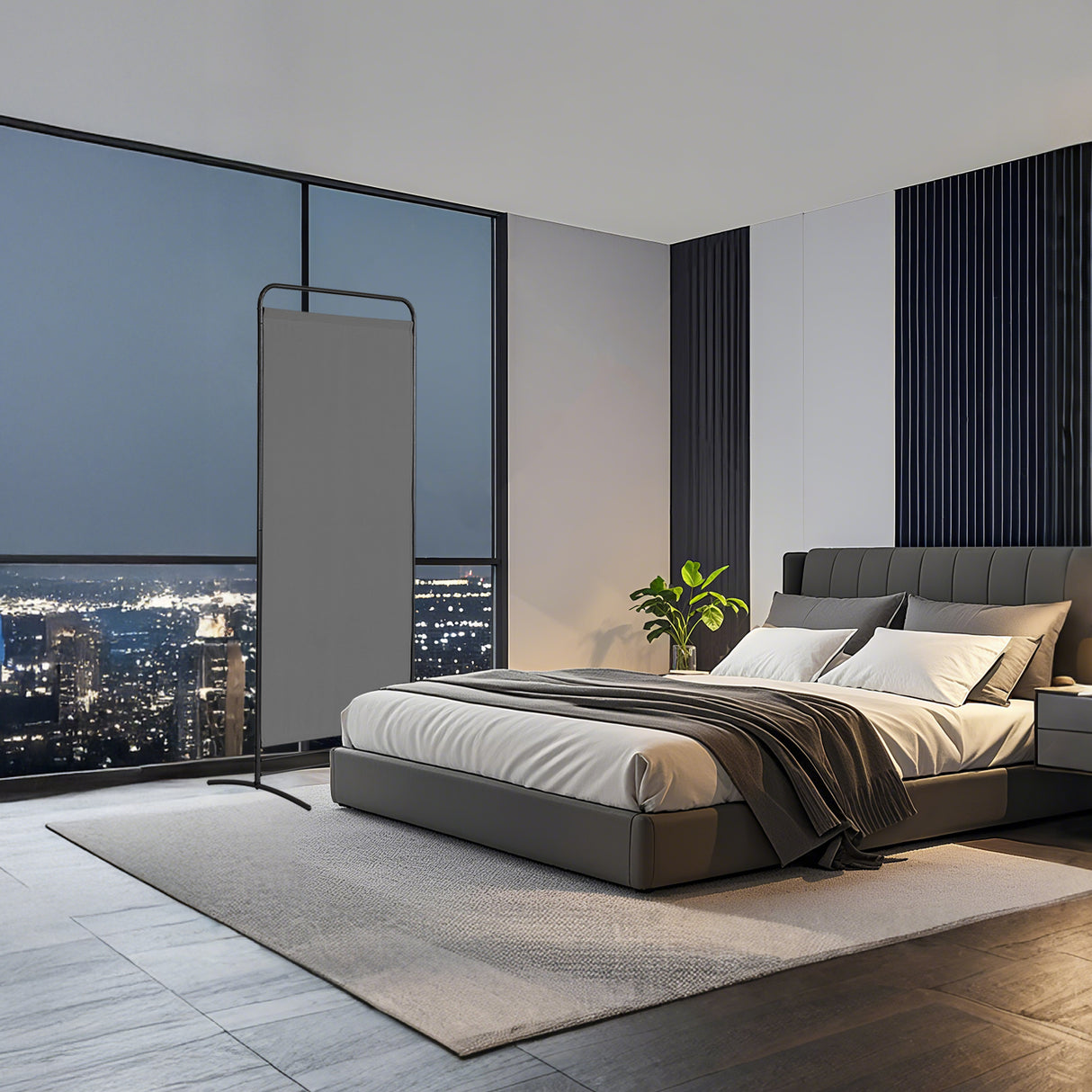 Angel Living 1-teiliger faltbarer Raum-Teiler, freistehender Privatsphäre-Schirm für Büros, Balkon, Schlafzimmer, Garten im Freien, 81cm x 180cm