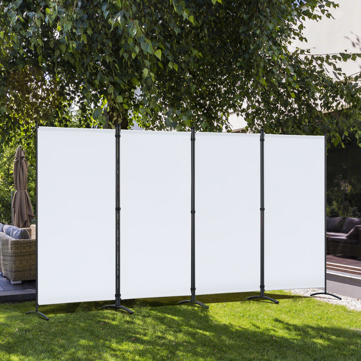 Angel Living Paravent Sichtschutz Balkonbespannung Balkonsichtschutz Paravent Raumteiler Trennwand , 324x180cm