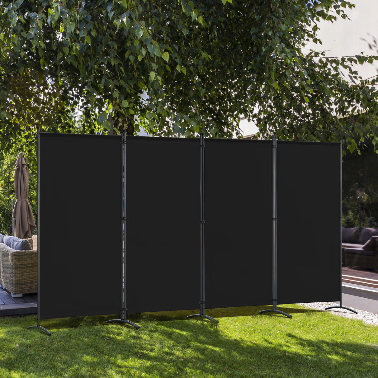 Angel Living Paravent Sichtschutz Balkonbespannung Balkonsichtschutz Paravent Raumteiler Trennwand , 324x180cm