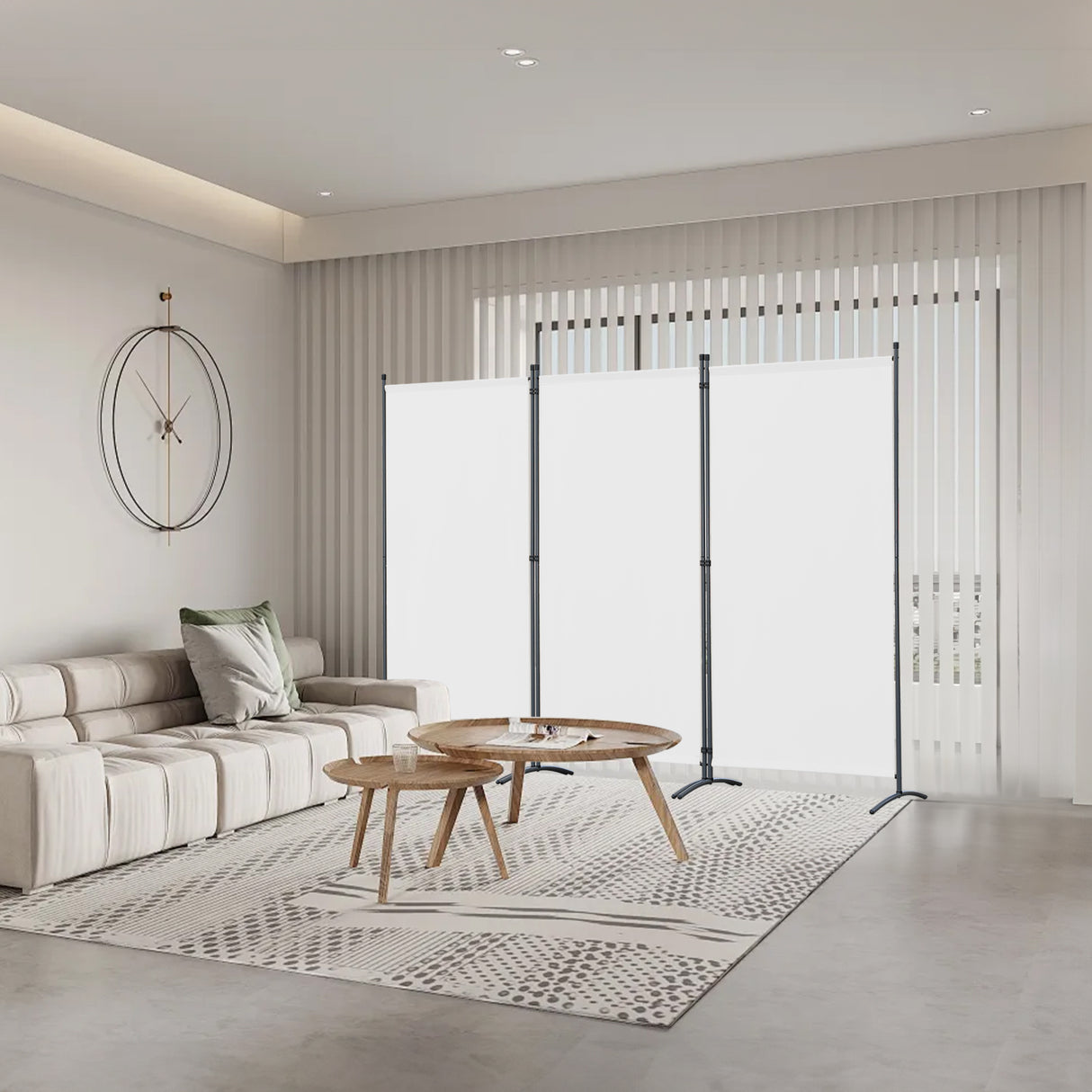 Paravent Raumteiler Outdoor Sichtschutz 243 x 169 cm, 3 Paneele