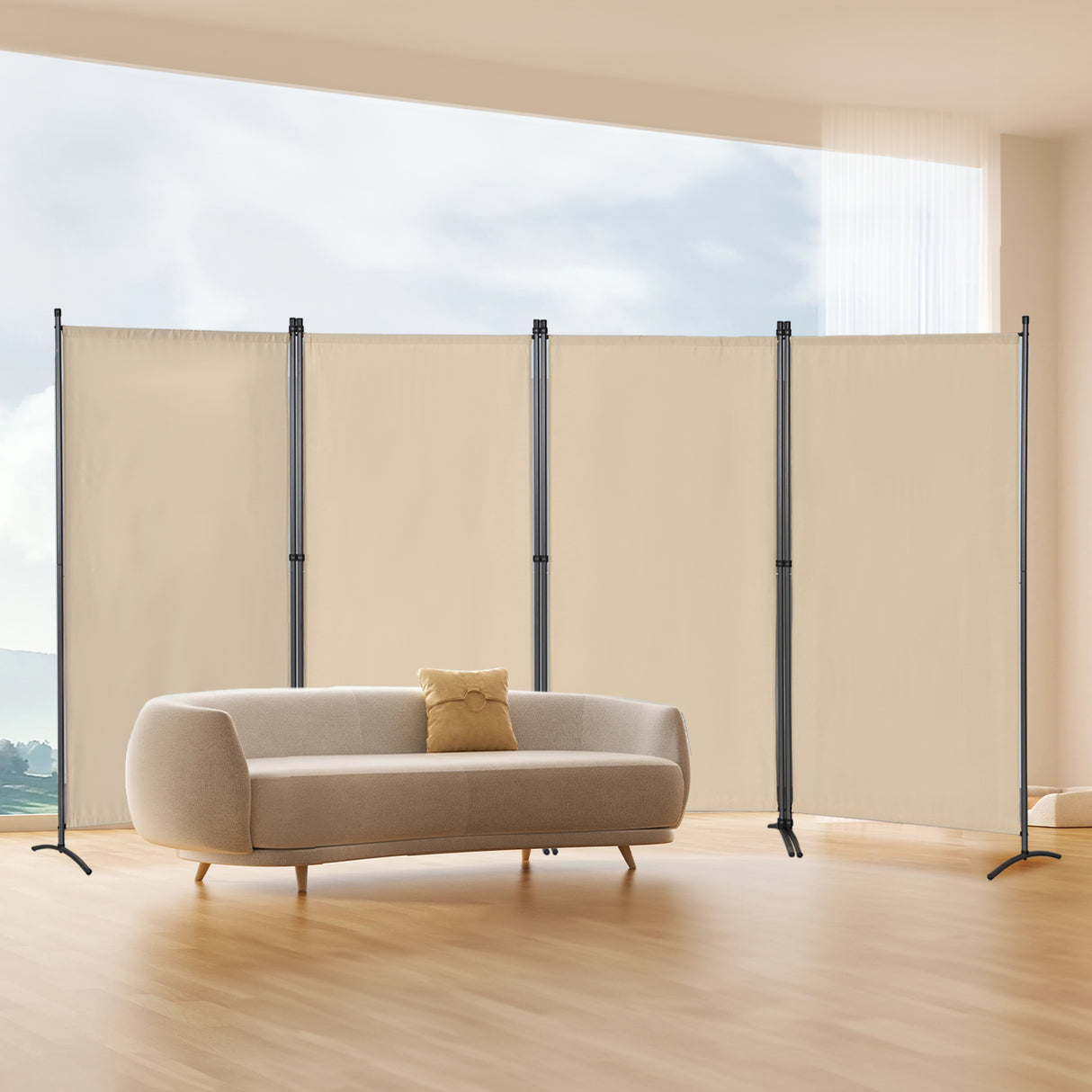 Paravent 4tlg 324X169CM Sichtschutz Balkonbespannung Balkonsichtschutz Paravent Raumteiler Trennwand