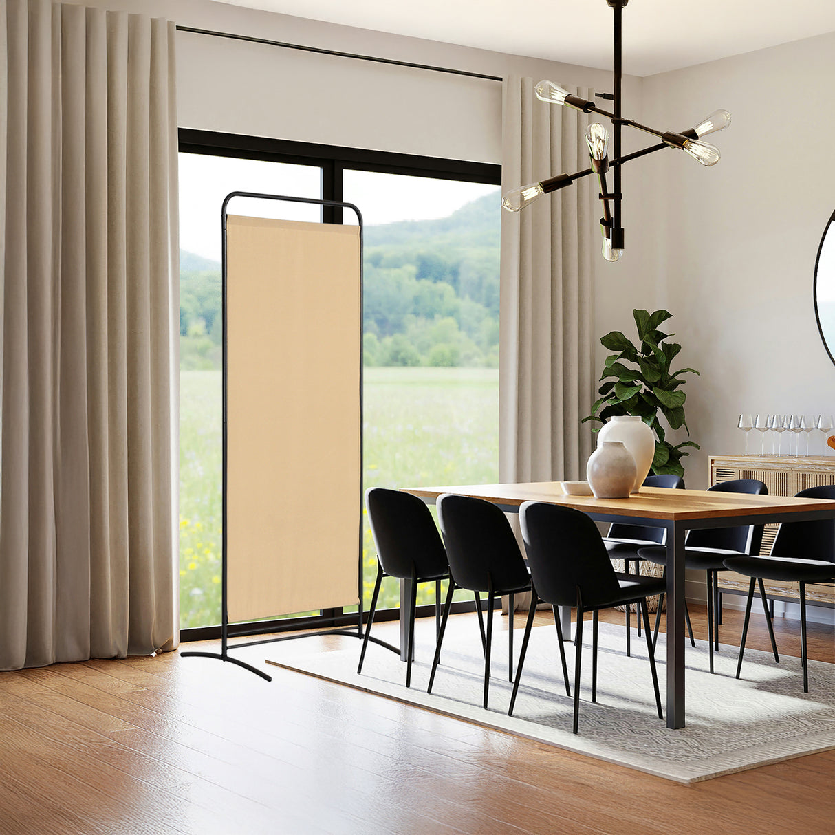 Angel Living 1-teiliger faltbarer Raum-Teiler, freistehender Privatsphäre-Schirm für Büros, Balkon, Schlafzimmer, Garten im Freien, 81cm x 180cm