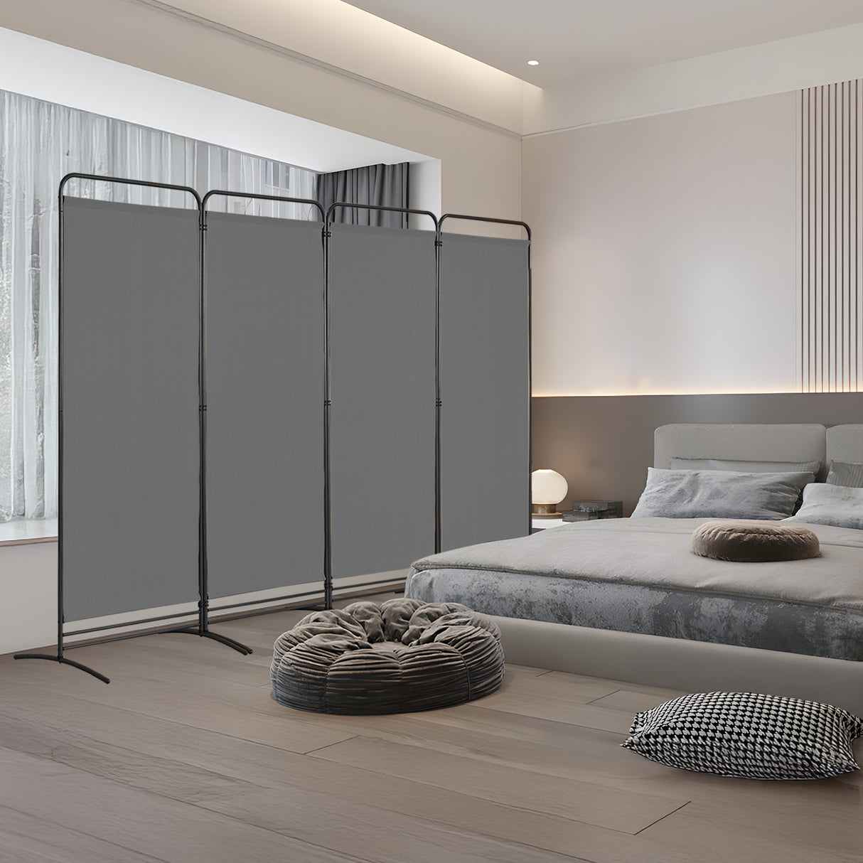 Angel Living Paravent 4 Teilig Klappbar Raumteiler für Büros, Balkon,Schlafzimmer,Außengarten, 324cm x 180cm