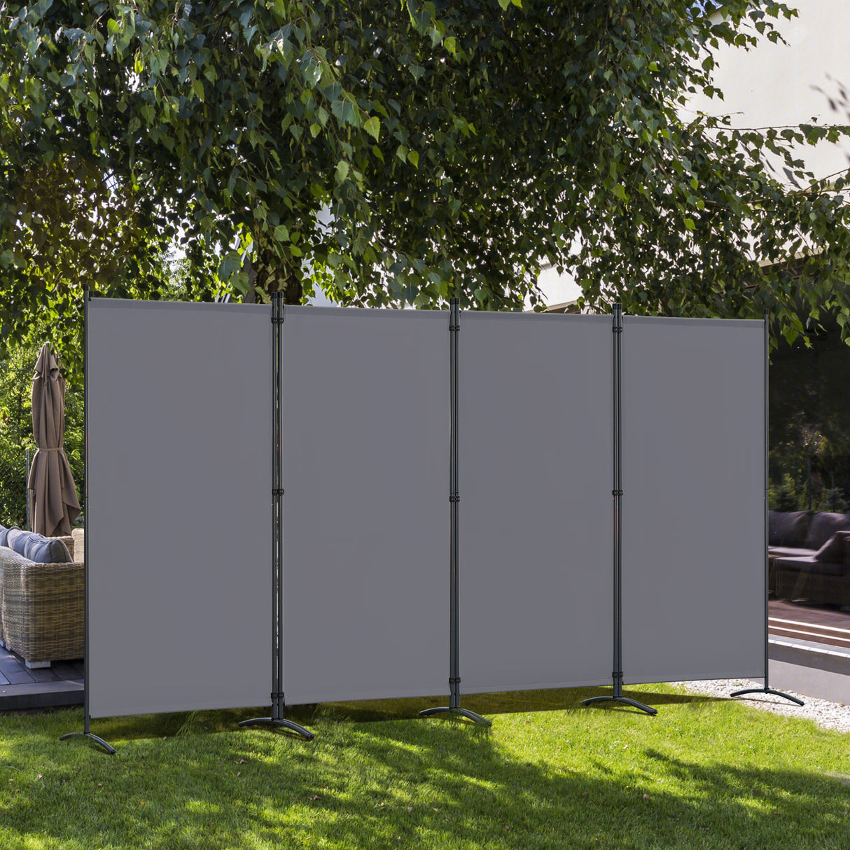 Angel Living Paravent Sichtschutz Balkonbespannung Balkonsichtschutz Paravent Raumteiler Trennwand , 324x180cm