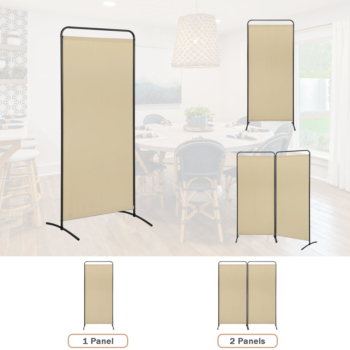 Angel Living Paravent 1 Teilig Klappbar Raumteiler Freistehend Sichtschutzwand Raumteiler Stellwand Trennwand Sichtschutz für Büros, Balkon,Schlafzimmer,Außengarten 81 x 185cm