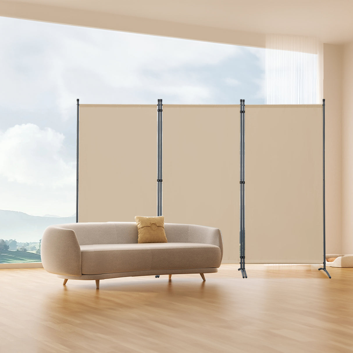 Paravent Raumteiler Outdoor Sichtschutz 243 x 169 cm, 3 Paneele