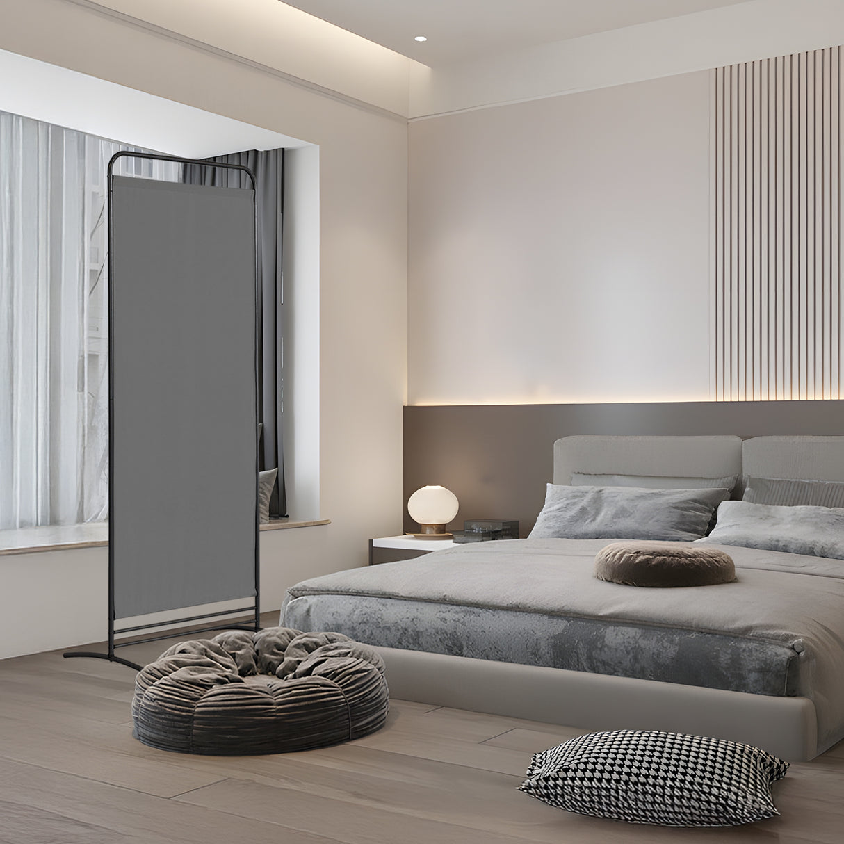 Angel Living 1-teiliger faltbarer Raum-Teiler, freistehender Privatsphäre-Schirm für Büros, Balkon, Schlafzimmer, Garten im Freien, 81cm x 180cm