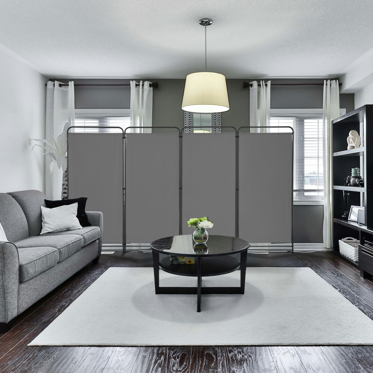 Angel Living Paravent 4 Teilig Klappbar Raumteiler für Büros, Balkon,Schlafzimmer,Außengarten, 324cm x 180cm