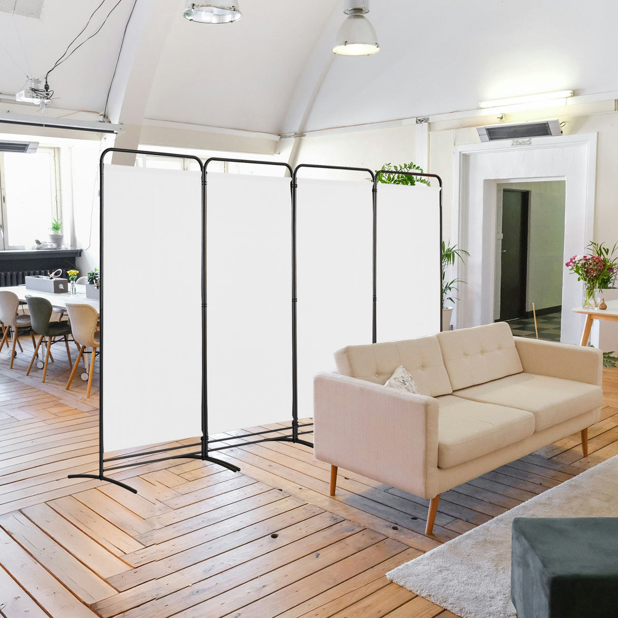 Angel Living Paravent 4 Teilig Klappbar Raumteiler für Büros, Balkon,Schlafzimmer,Außengarten, 324cm x 180cm