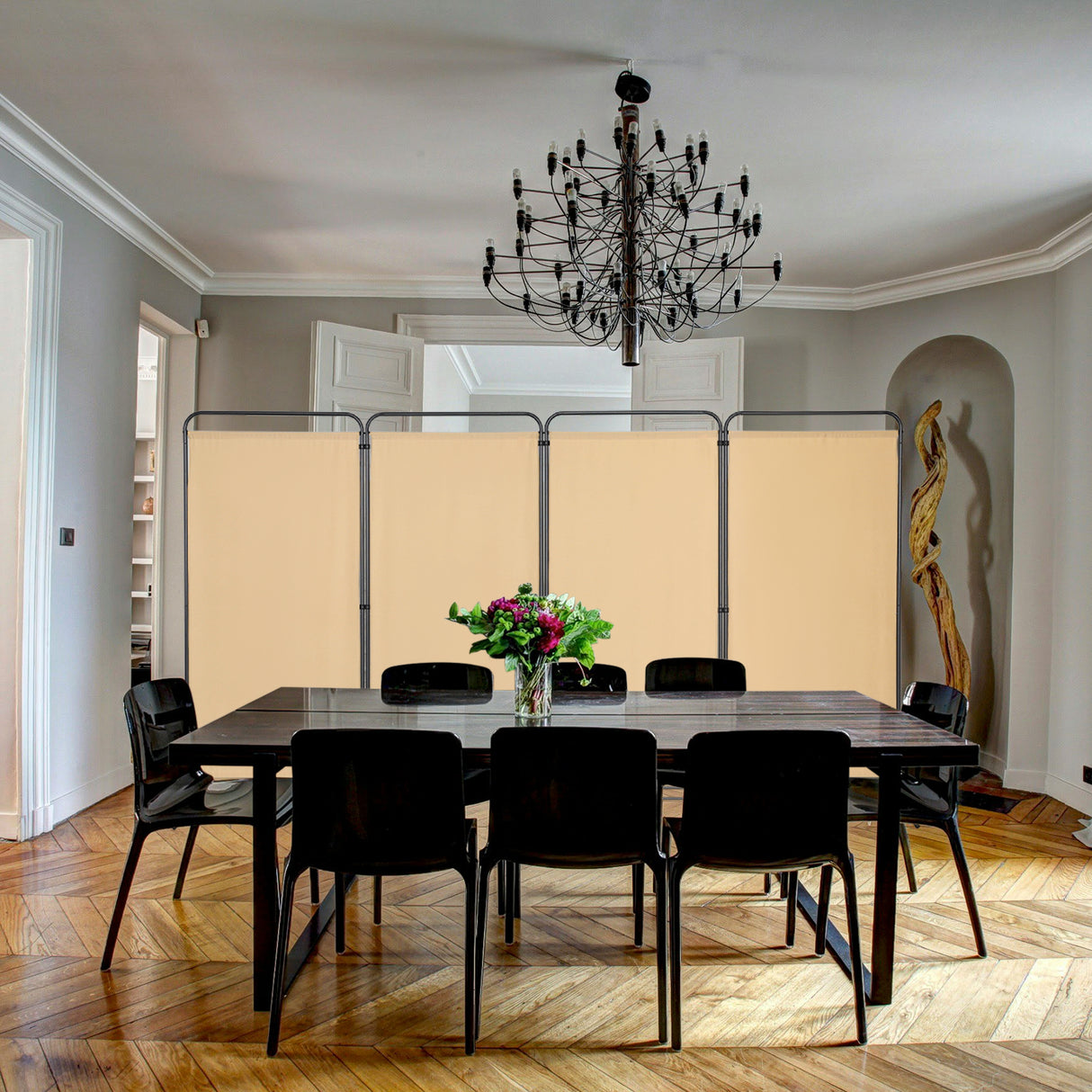 Angel Living Paravent 4 Teilig Klappbar Raumteiler für Büros, Balkon,Schlafzimmer,Außengarten, 324cm x 180cm