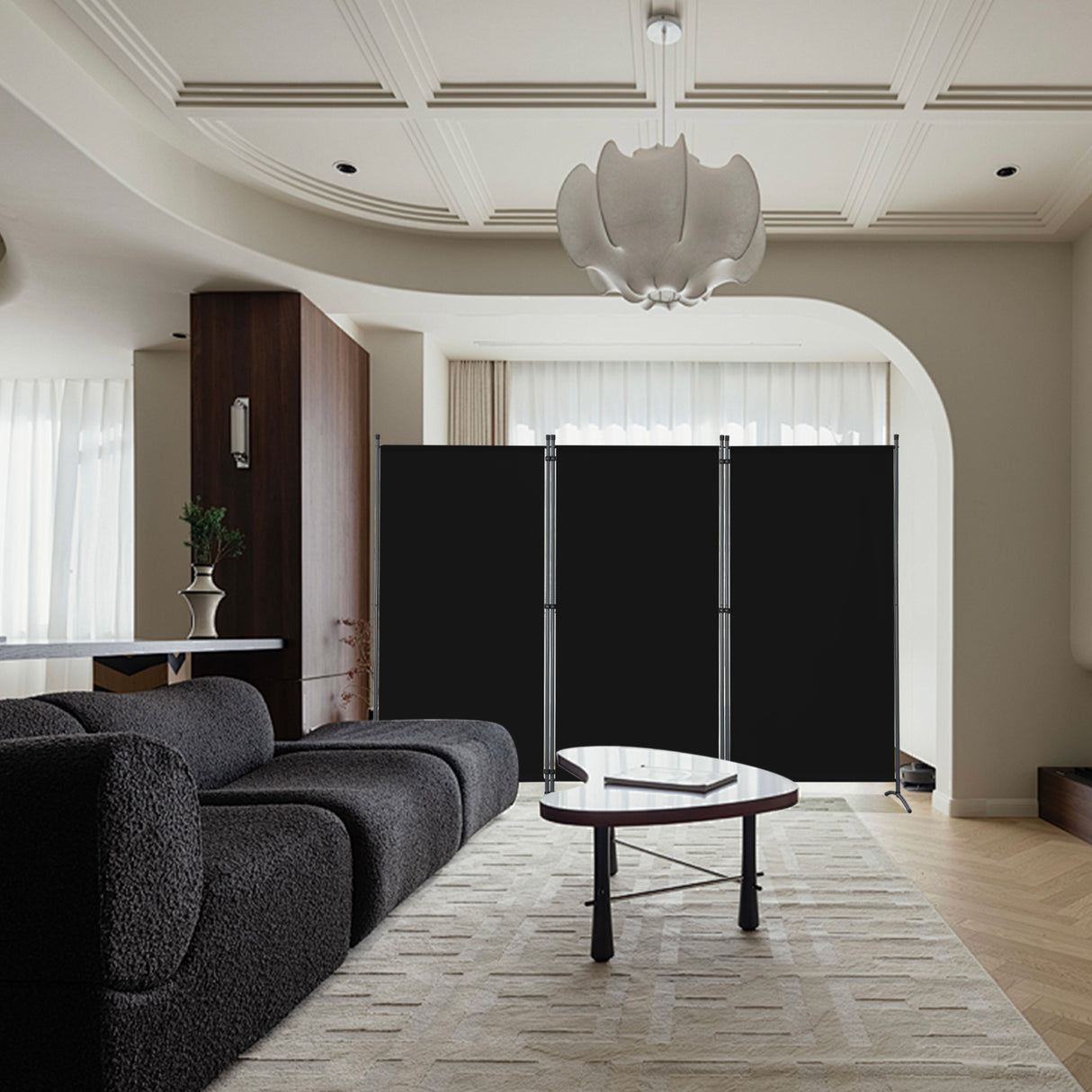 Paravent Raumteiler Outdoor Sichtschutz 243 x 169 cm, 3 Paneele