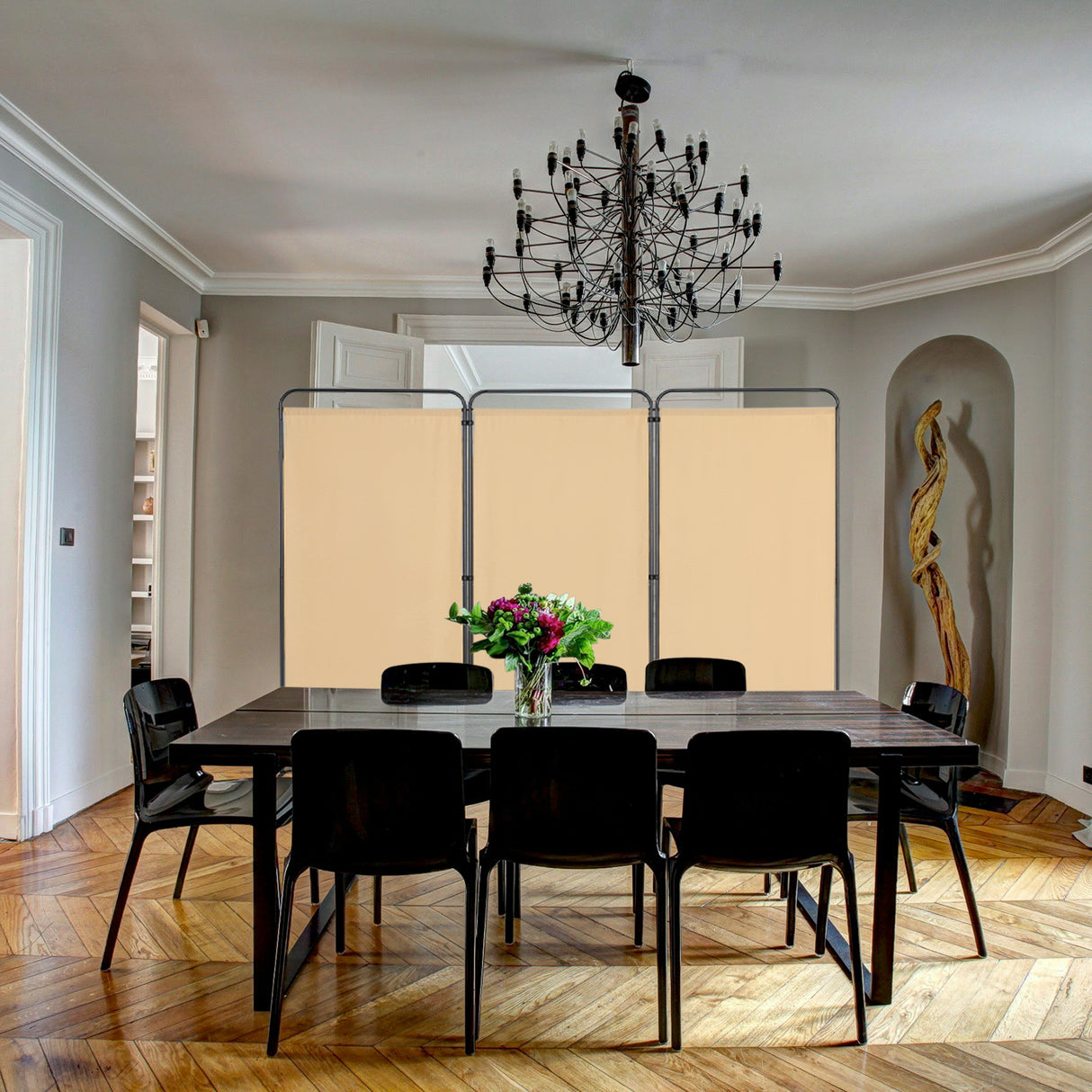 Angel Living Paravent 4 Teilig Klappbar Raumteiler für Büros, Balkon,Schlafzimmer,Außengarten,243cm x 180cm