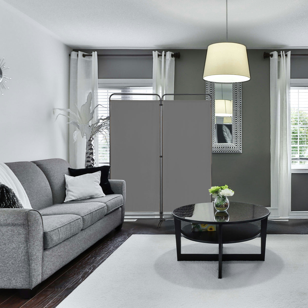 Angel Living Paravent 2 Teilig Klappbar Raumteiler für Büros, Balkon,Schlafzimmer,Außengarten, 162cm x 180cm