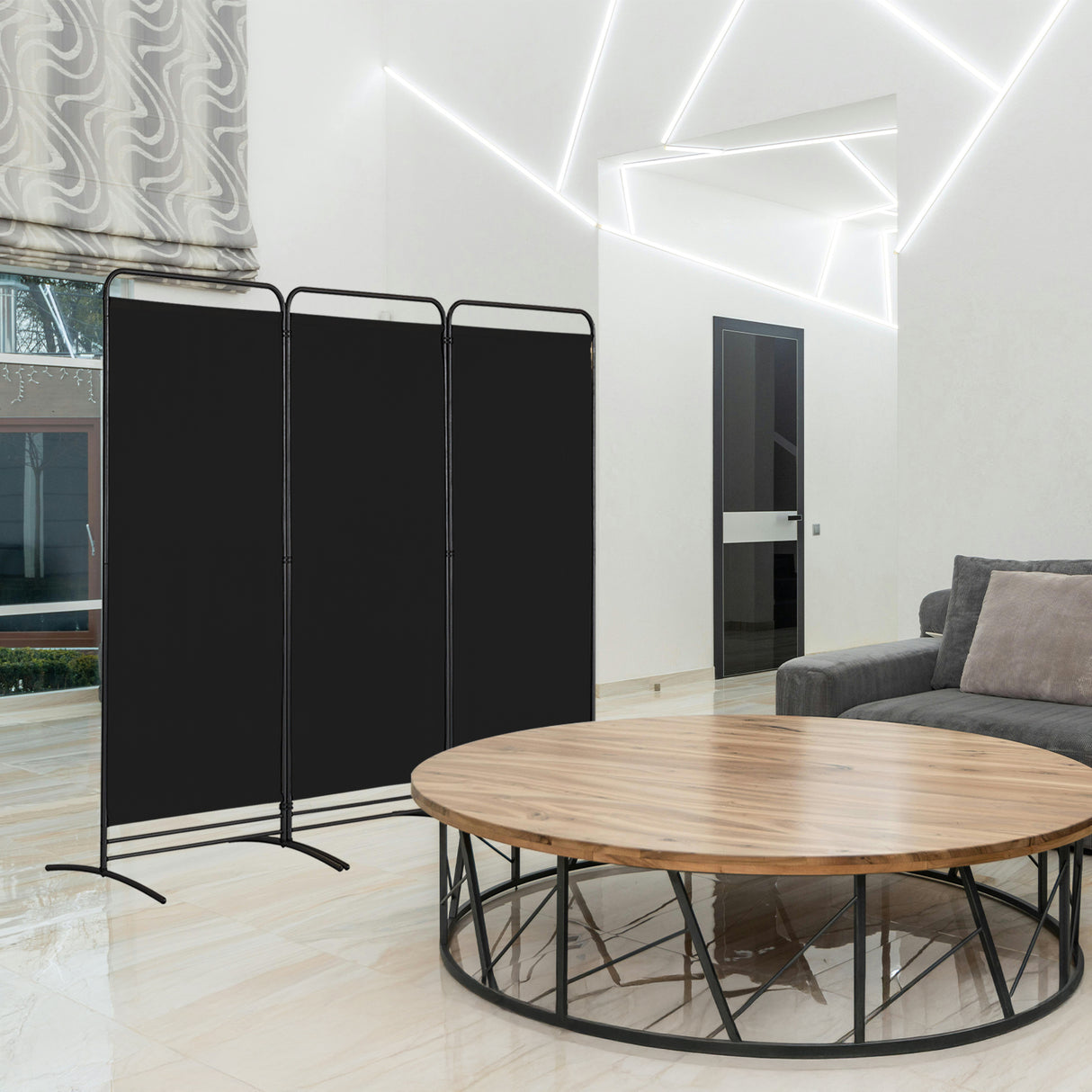 Angel Living Paravent 4 Teilig Klappbar Raumteiler für Büros, Balkon,Schlafzimmer,Außengarten,243cm x 180cm