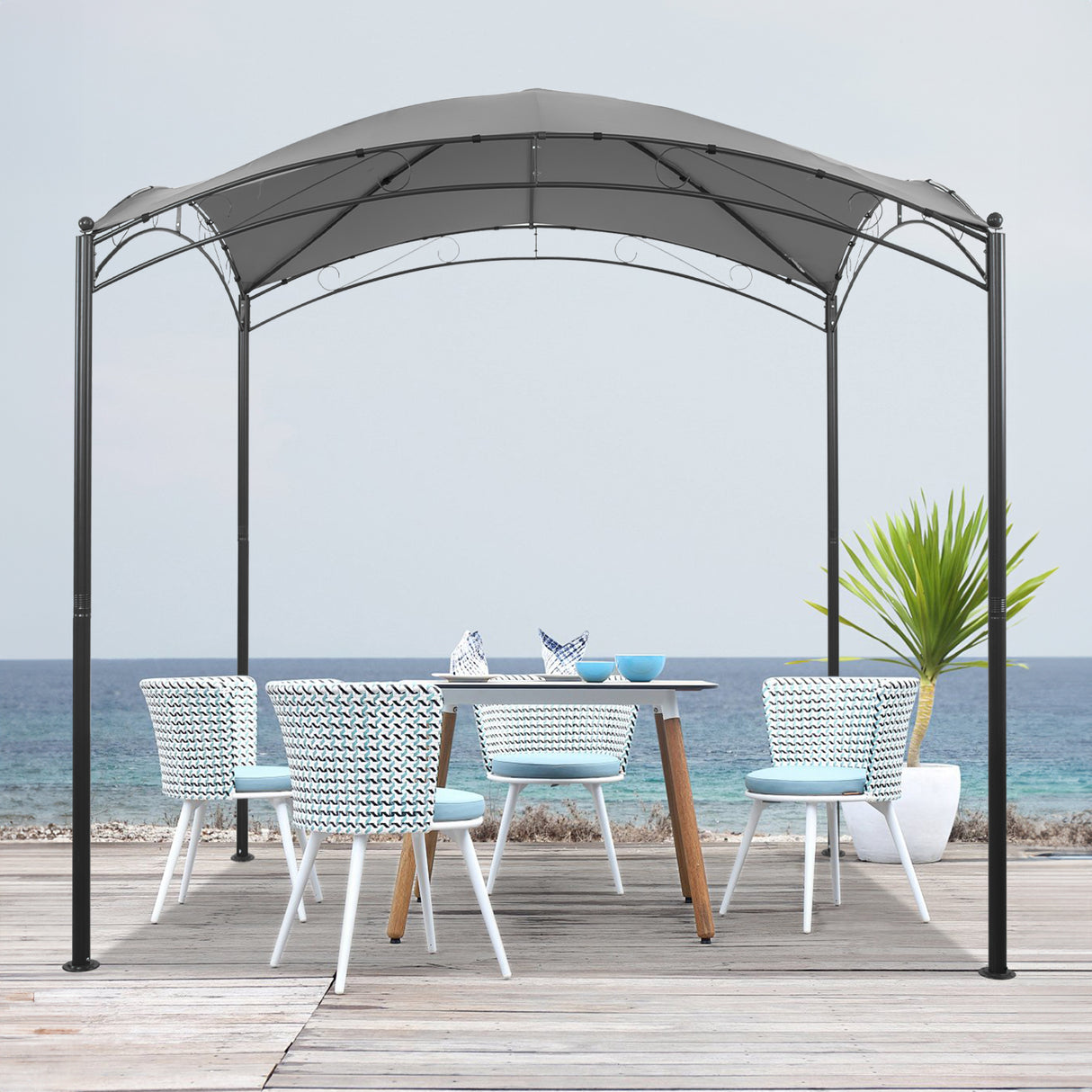 Angel living Gartenpavillon 2.5x2.5M, Wasserabweisend und UV-bestandig Pavillon, Ideal fur Freizeit und Partys