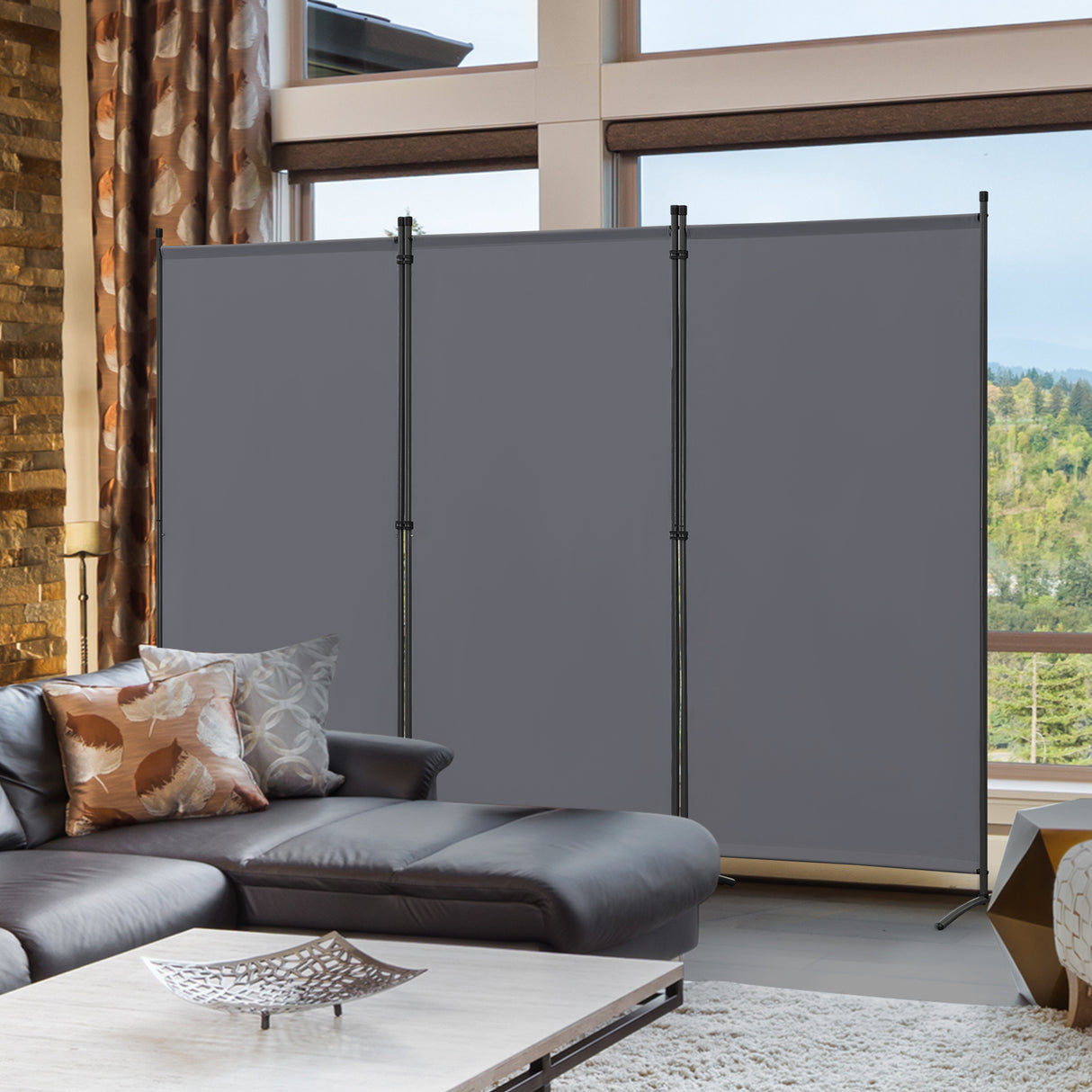 Angel Living Paravent Sichtschutz Balkonbespannung Balkonsichtschutz Paravent Raumteiler Trennwand 243x180cm