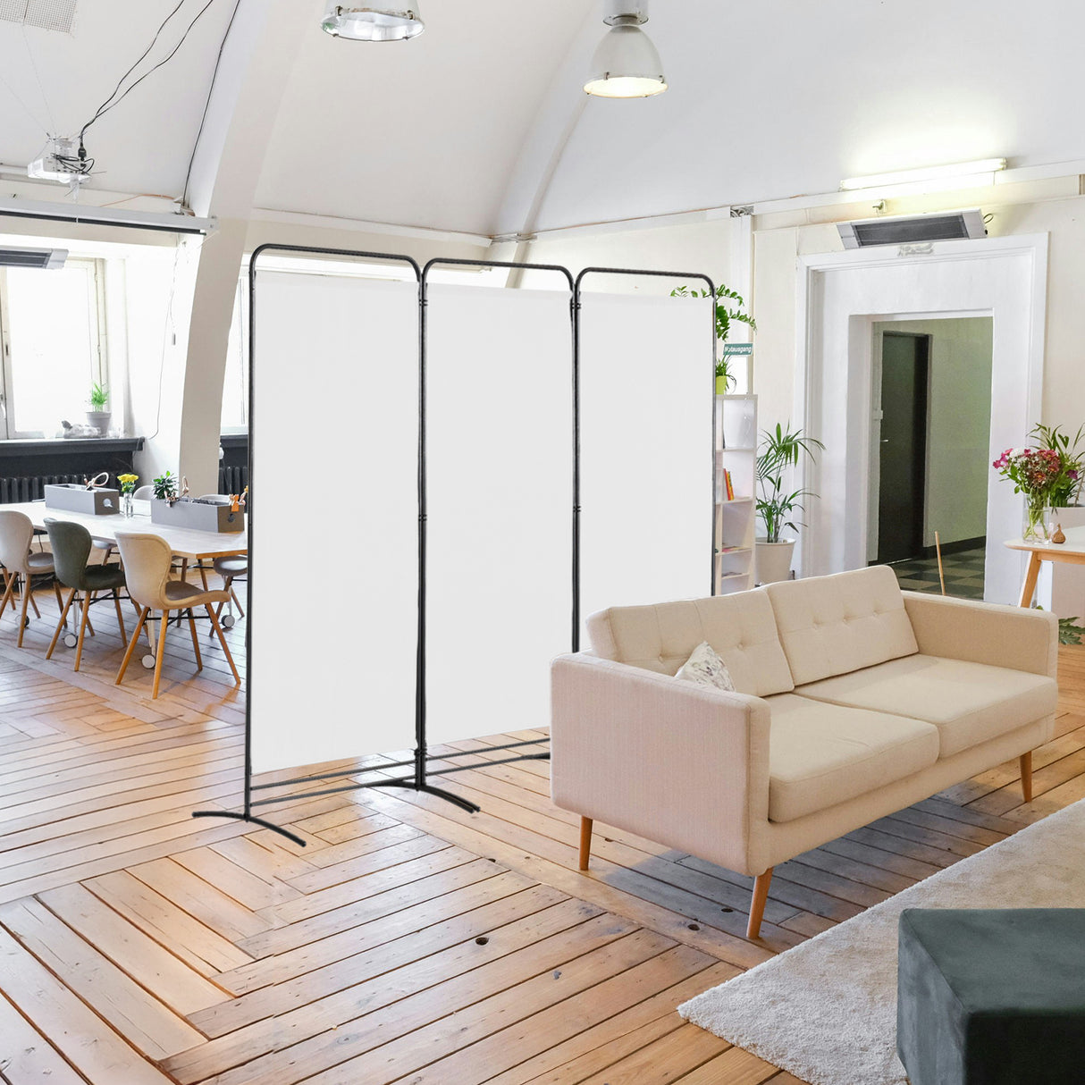 Angel Living Paravent 4 Teilig Klappbar Raumteiler für Büros, Balkon,Schlafzimmer,Außengarten,243cm x 180cm