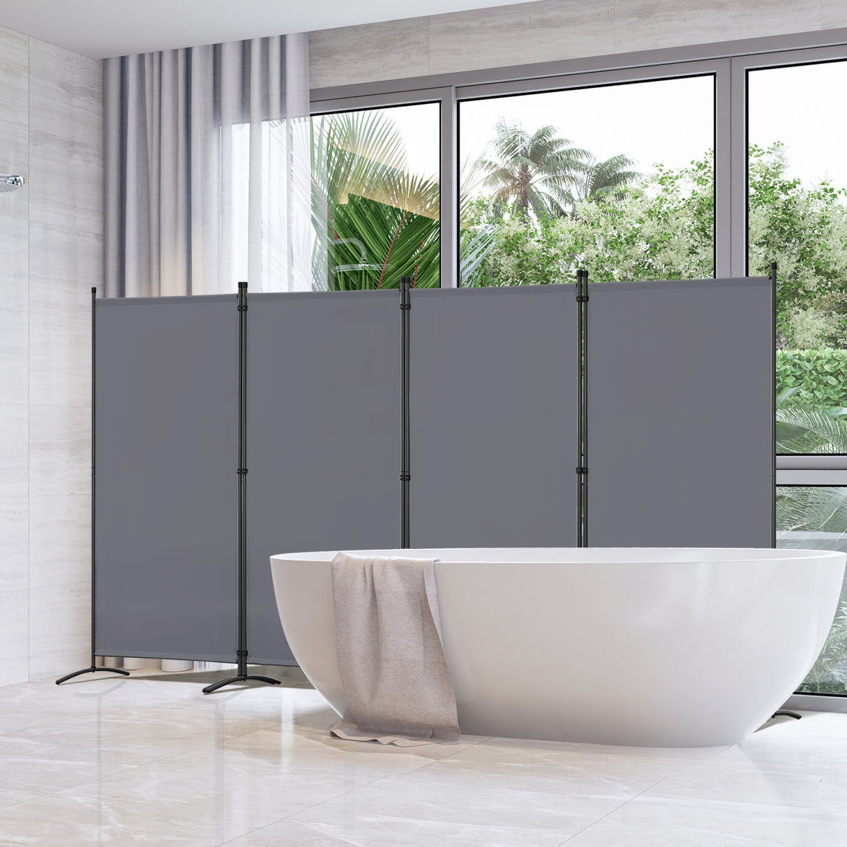 Angel Living Paravent Sichtschutz Balkonbespannung Balkonsichtschutz Paravent Raumteiler Trennwand , 324x180cm