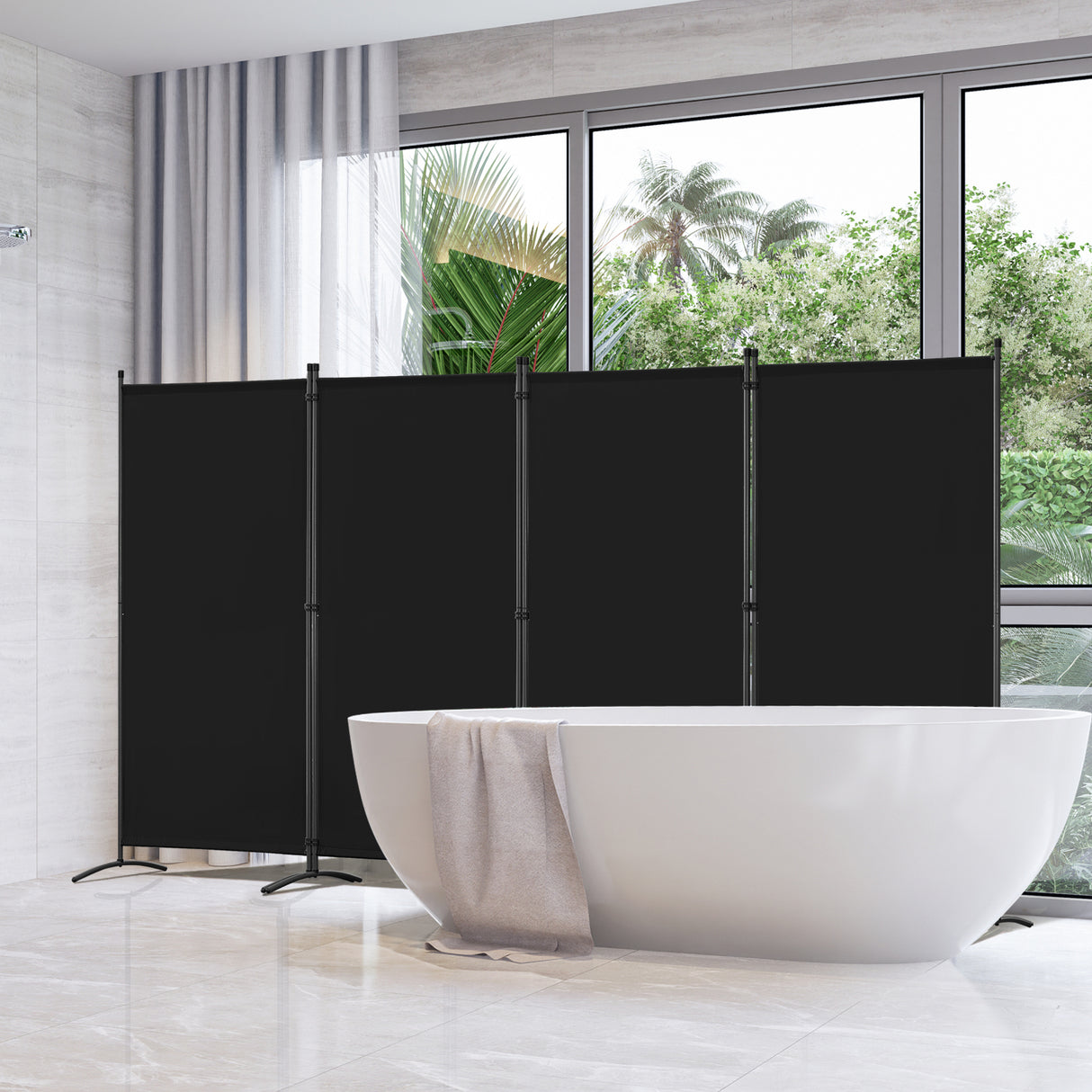 Angel Living Paravent Sichtschutz Balkonbespannung Balkonsichtschutz Paravent Raumteiler Trennwand , 324x180cm