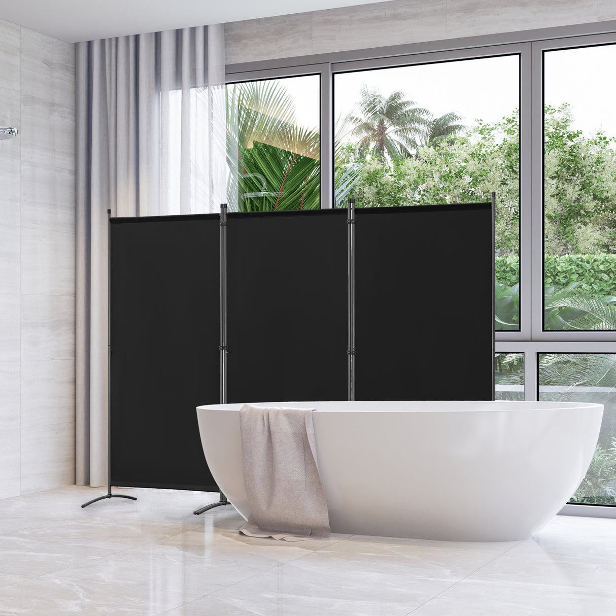 Angel Living Paravent Sichtschutz Balkonbespannung Balkonsichtschutz Paravent Raumteiler Trennwand 243x180cm