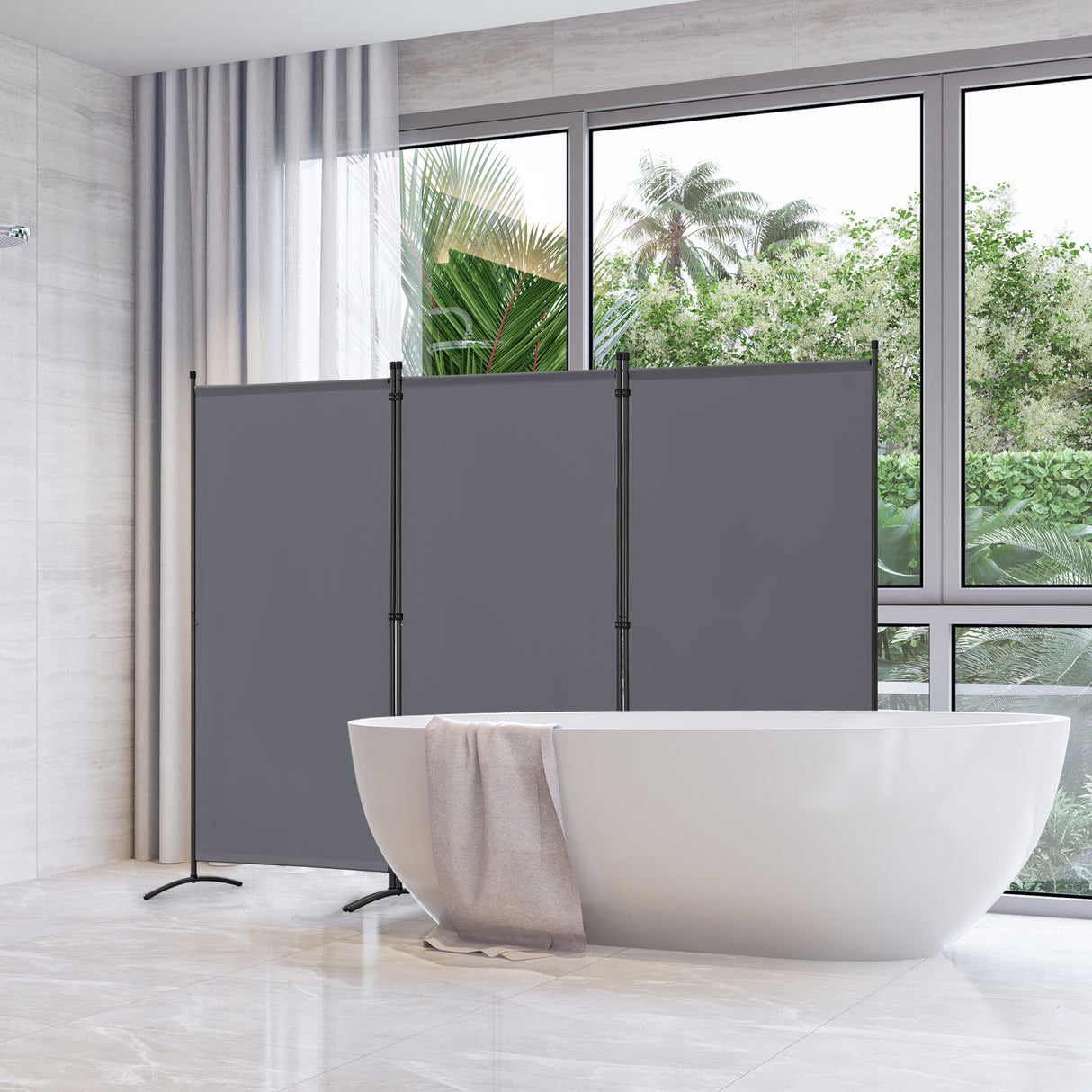 Angel Living Paravent Sichtschutz Balkonbespannung Balkonsichtschutz Paravent Raumteiler Trennwand 243x180cm