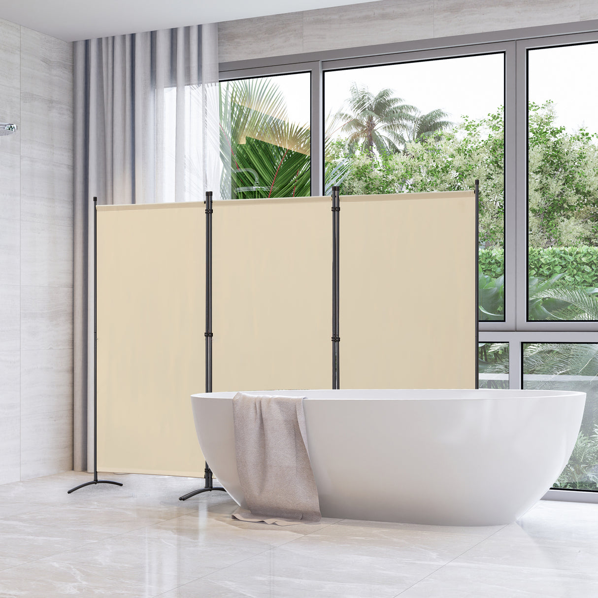 Angel Living Paravent Sichtschutz Balkonbespannung Balkonsichtschutz Paravent Raumteiler Trennwand 243x180cm